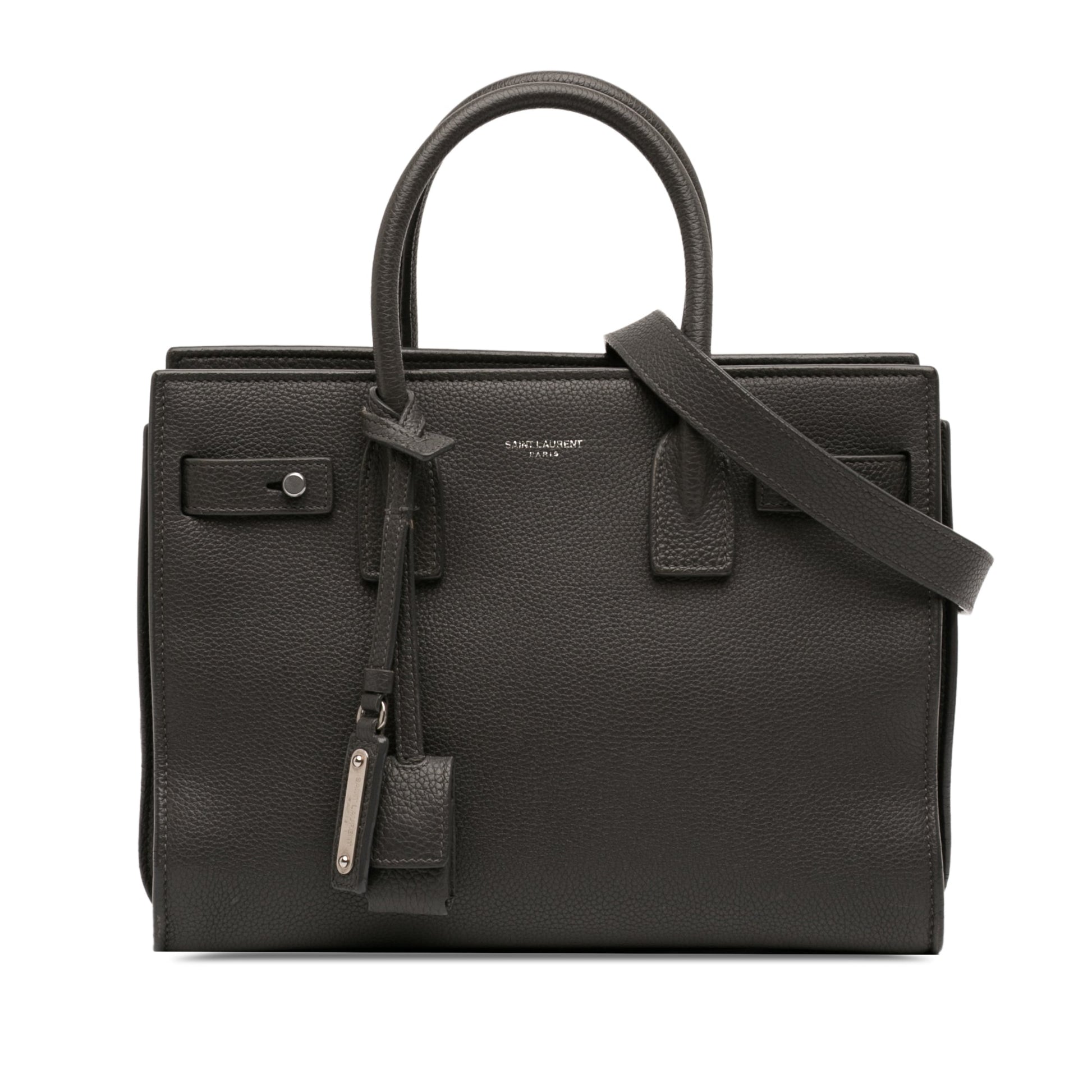 Saint Laurent Baby Grained Calfskin Sac de Jour Satchel