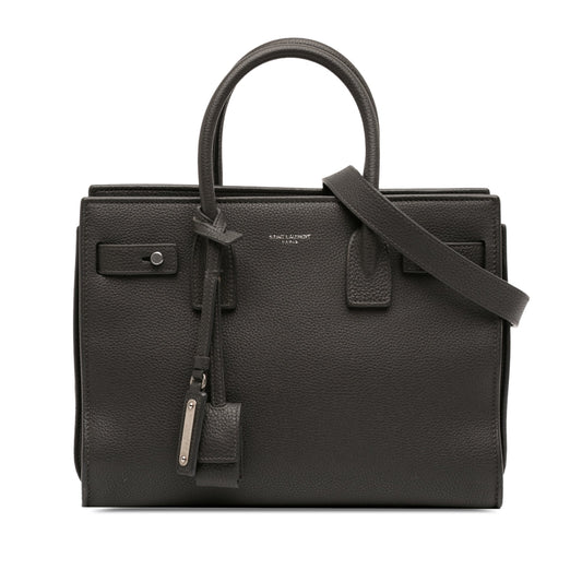 Saint Laurent Baby Grained Calfskin Sac de Jour Satchel