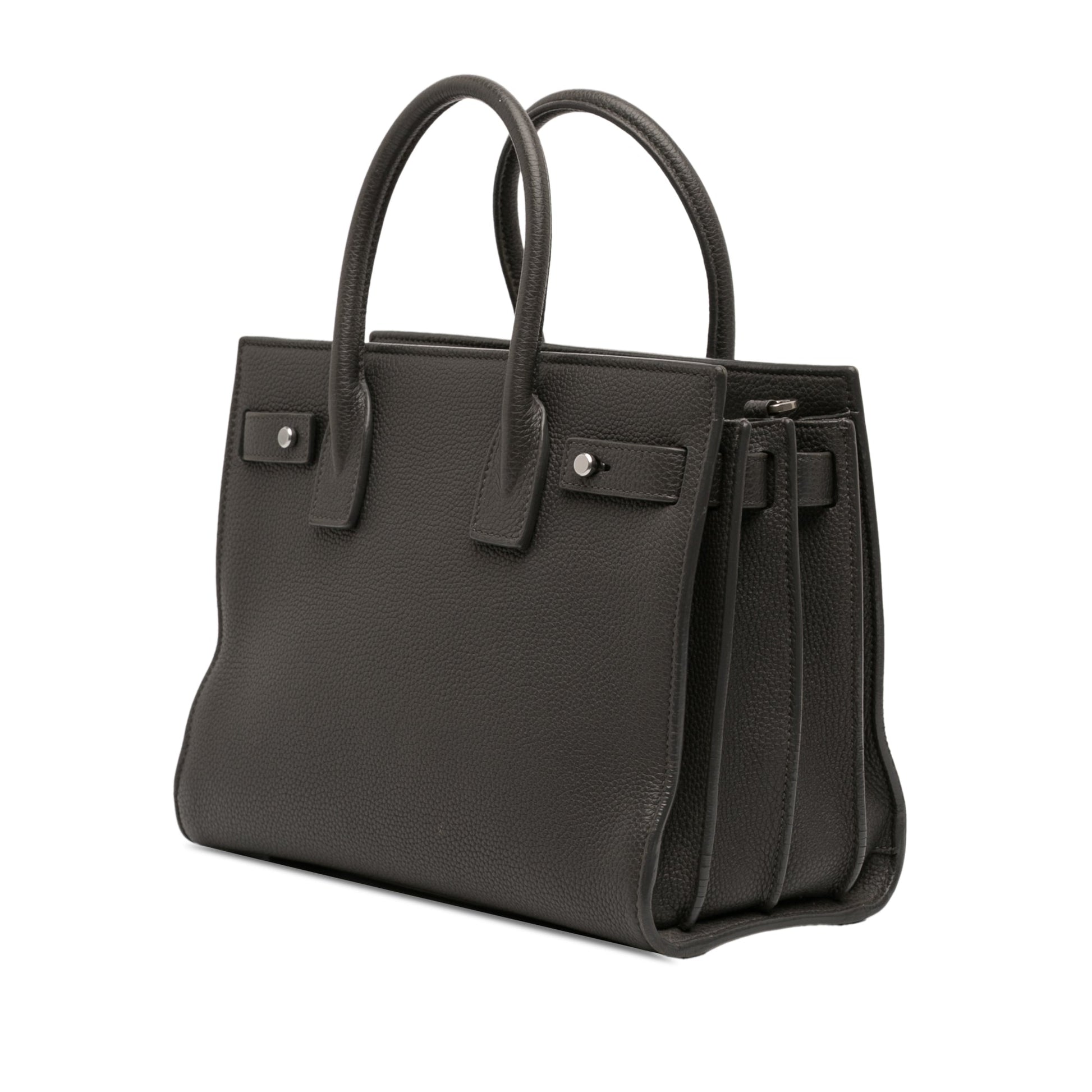 Saint Laurent Baby Grained Calfskin Sac de Jour Satchel