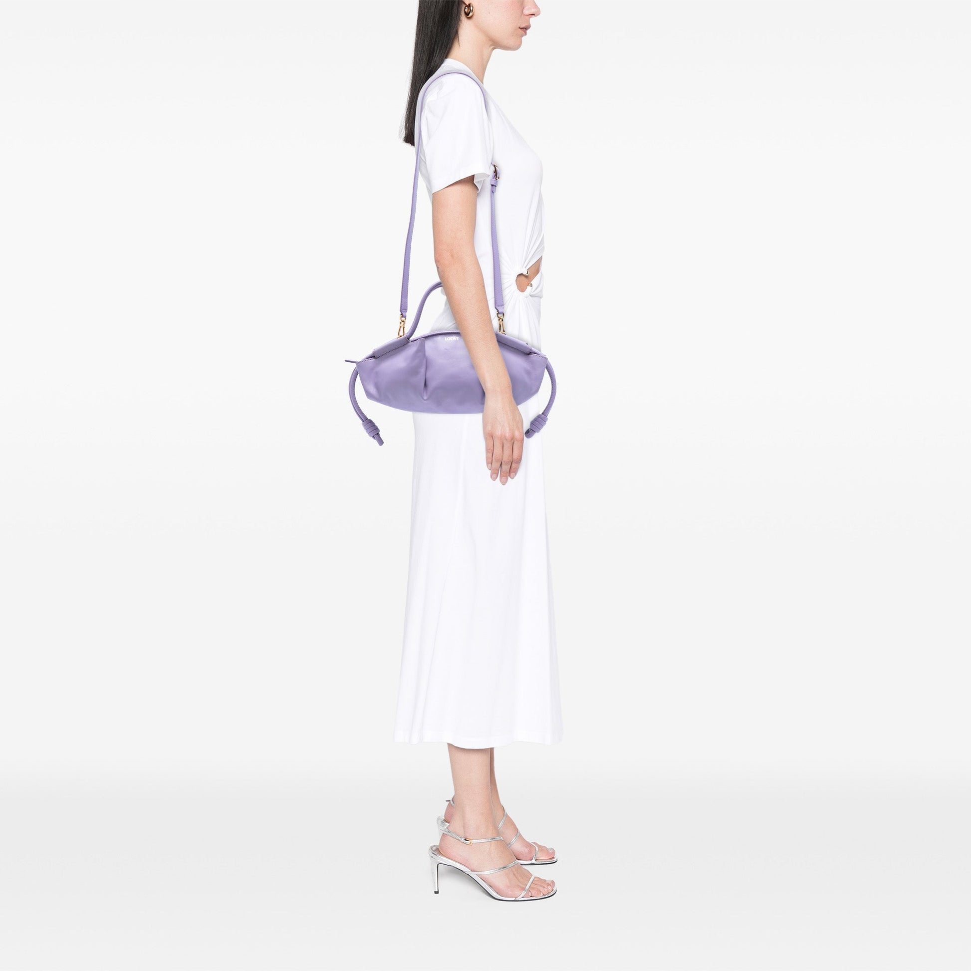 LOEWE Small Shiny Calfskin Paseo Satchel