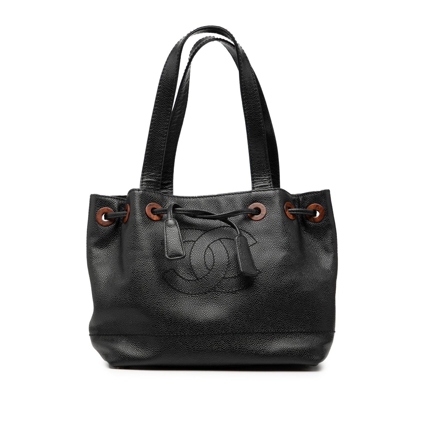 Chanel CC Caviar Drawstring Tote