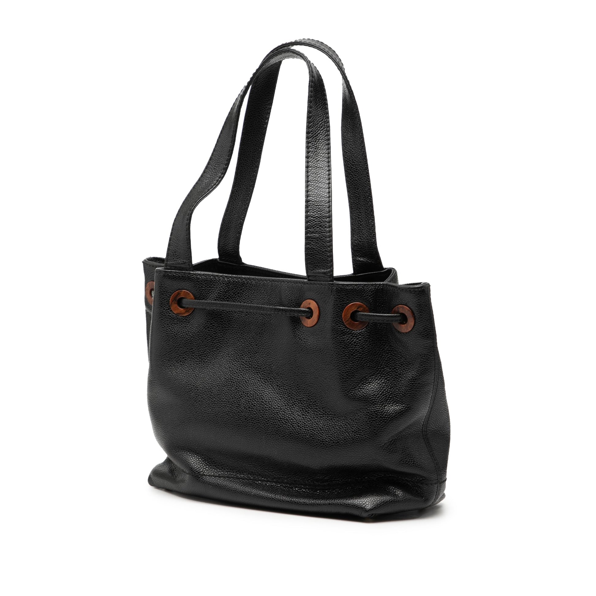 Chanel CC Caviar Drawstring Tote