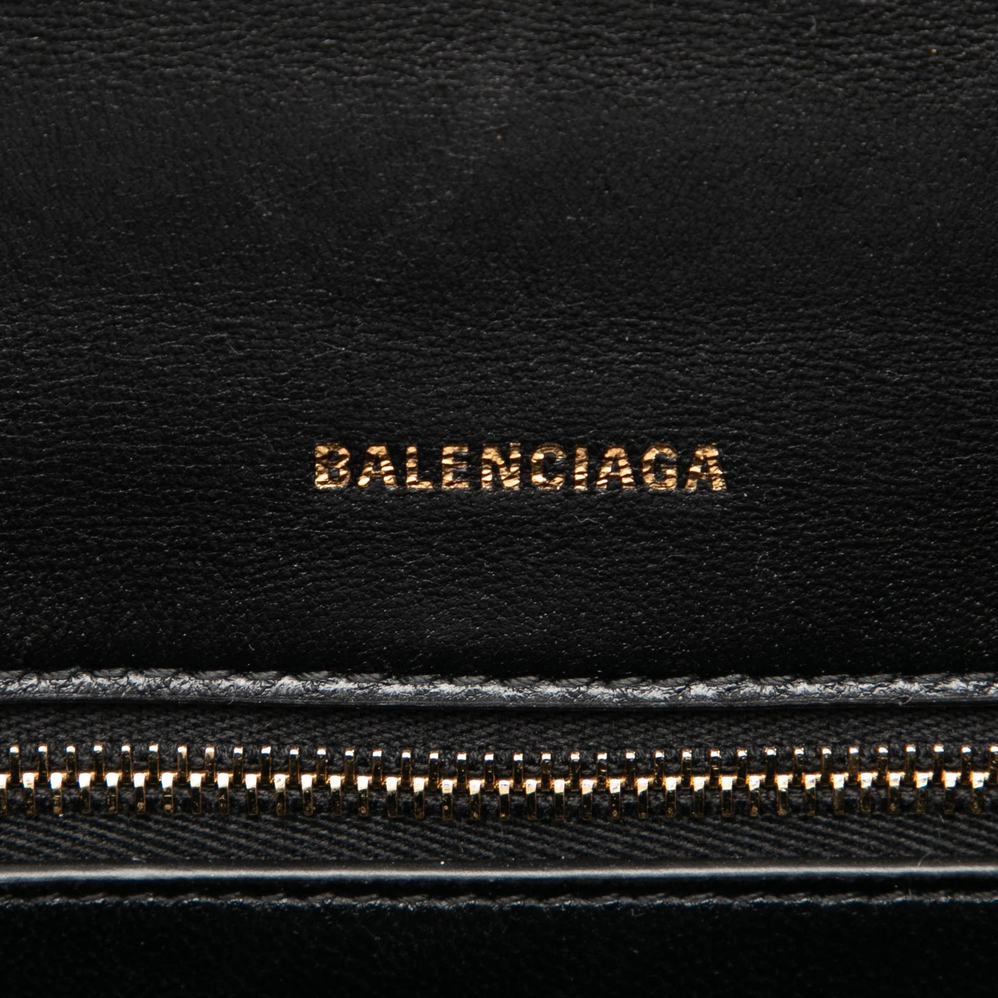 Balenciaga Small Croc Embossed Leather Hourglass Top Handle Bag