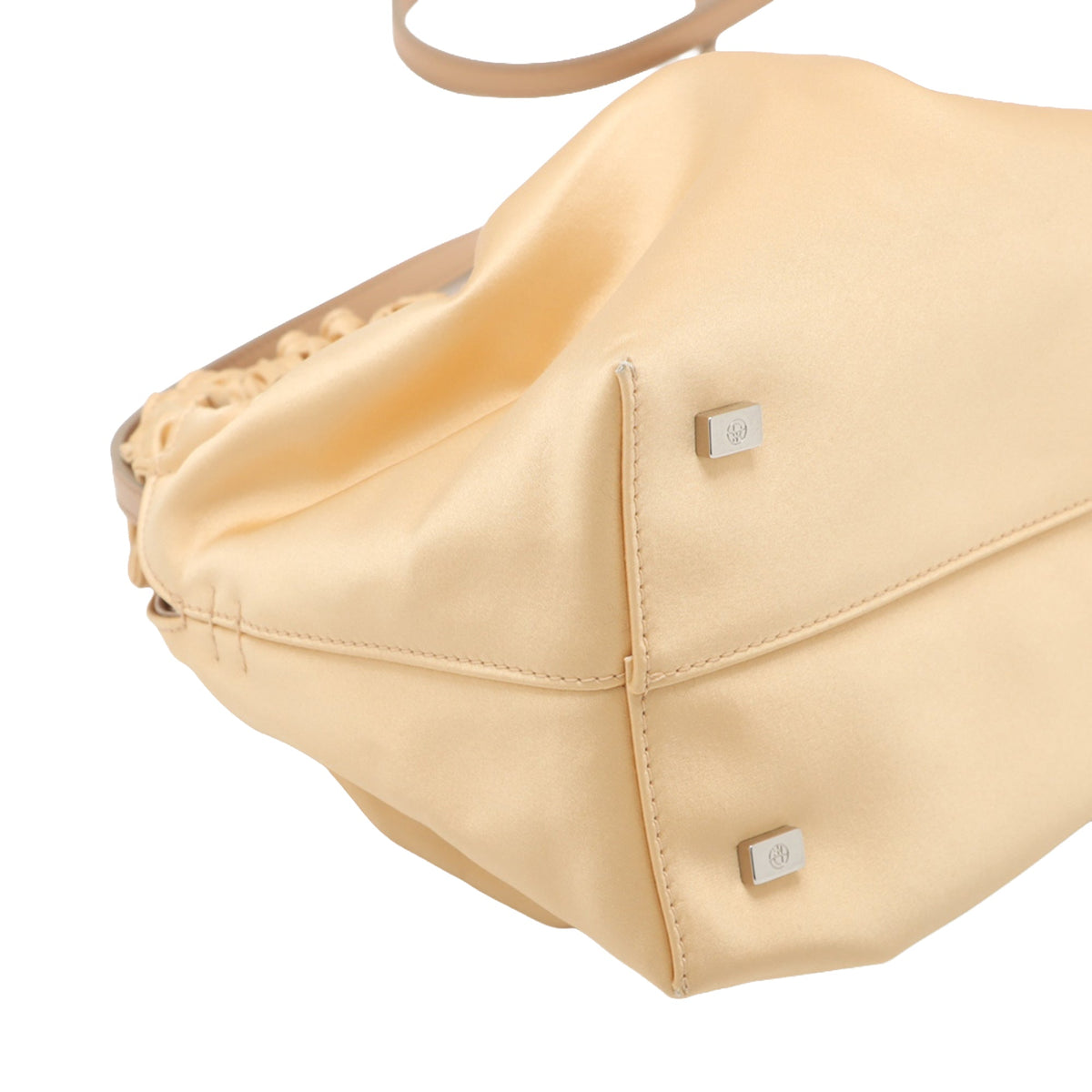 The Row Satin Leather Double Circle — Gold