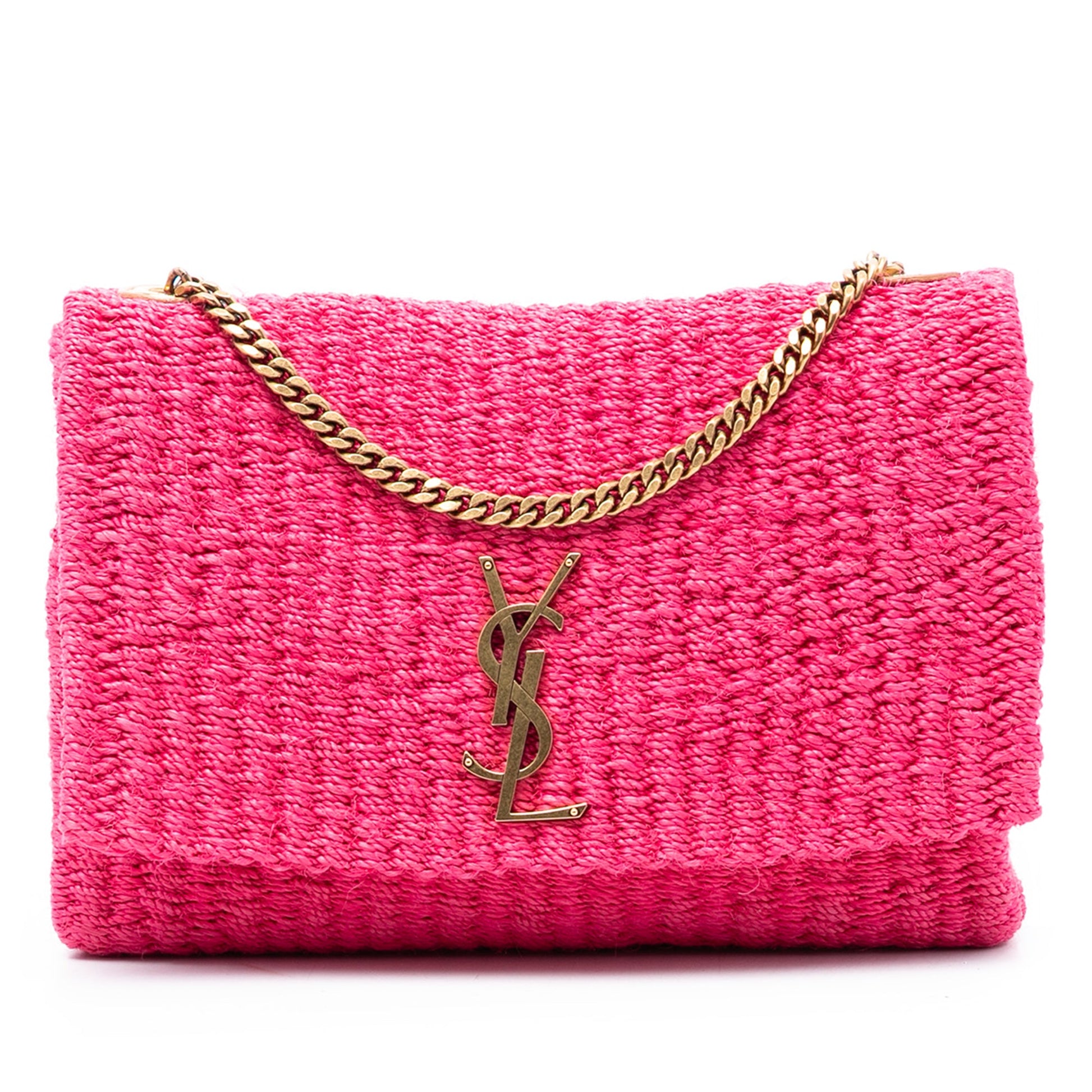 Medium Raffia Monogram Kate Crossbody
