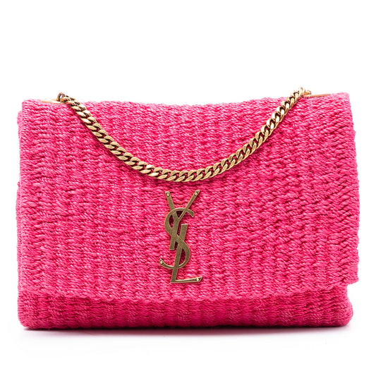 Medium Raffia Monogram Kate Crossbody