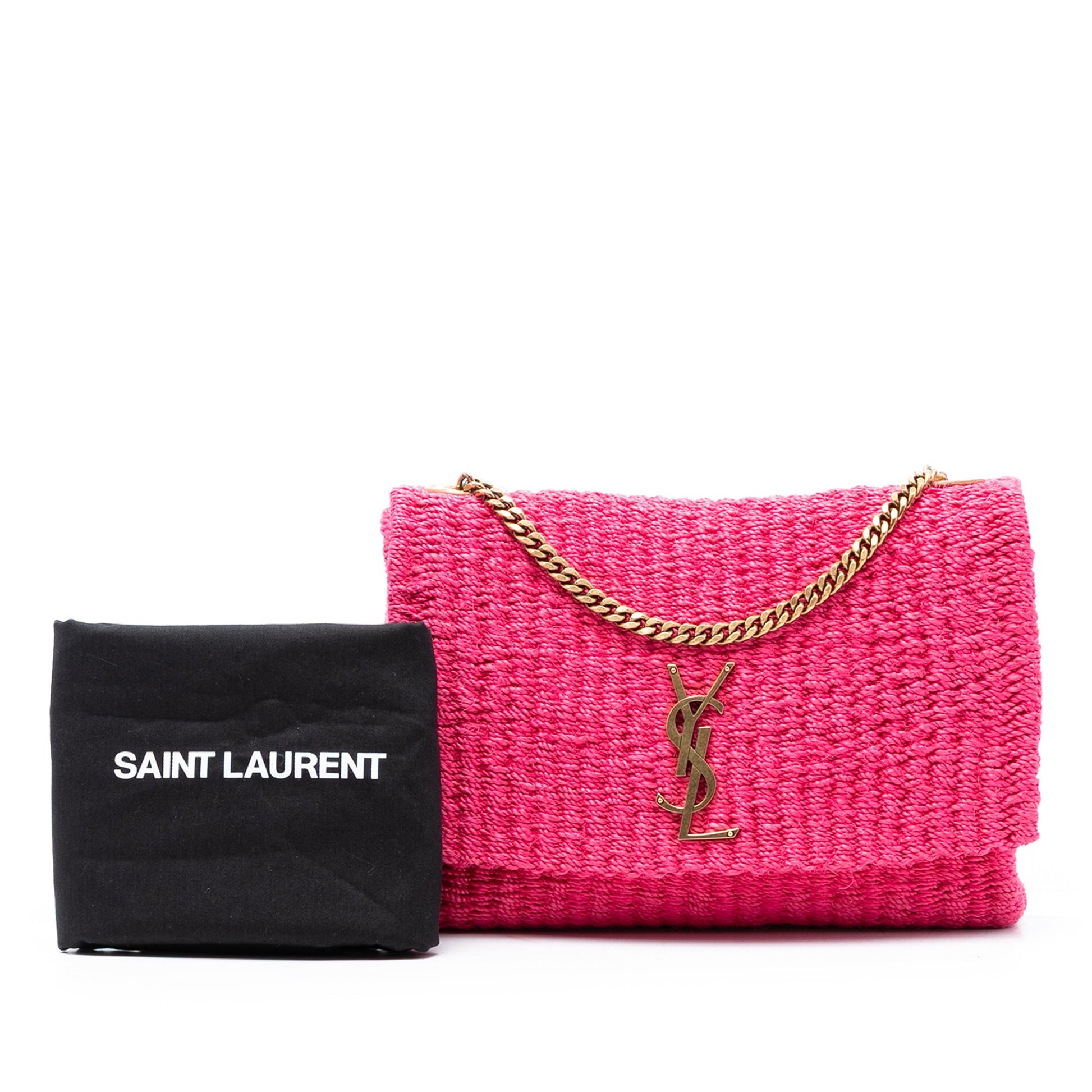 Medium Raffia Monogram Kate Crossbody