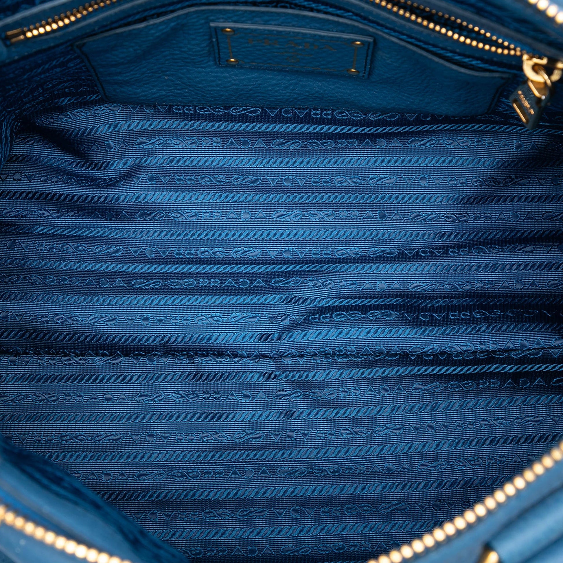 Prada Vitello Daino Zip Top Satchel
