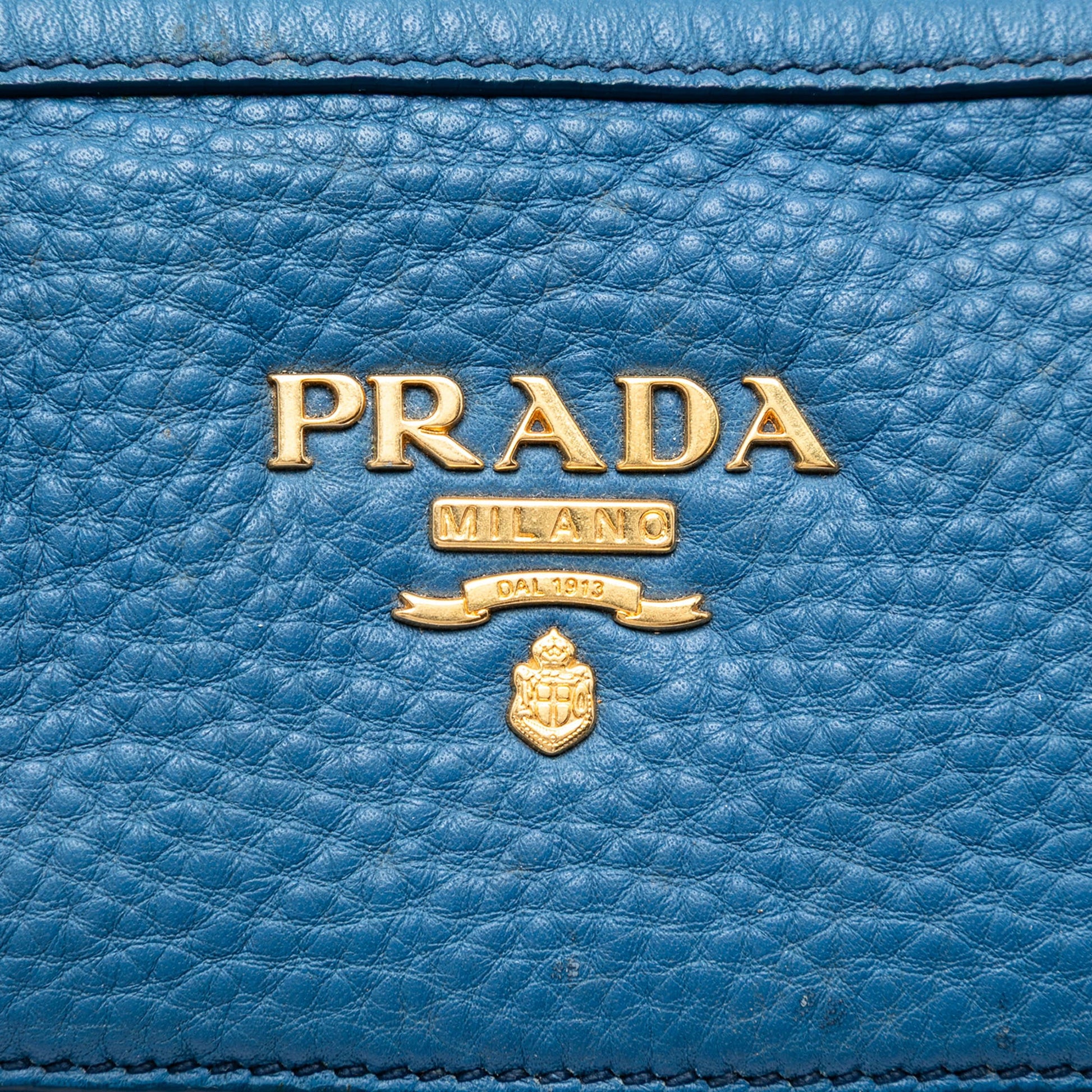 Prada Vitello Daino Zip Top Satchel