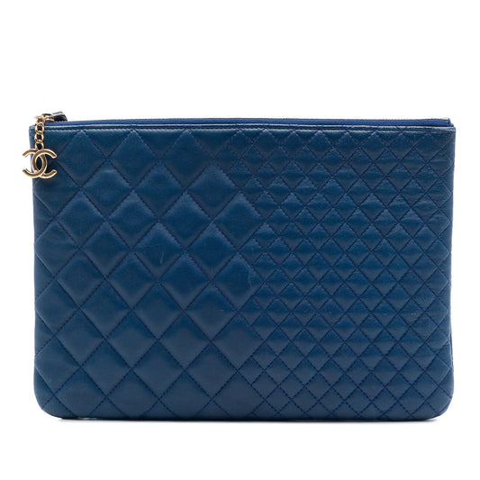 Chanel Medium Bi Quilted Lambskin O Case Clutch