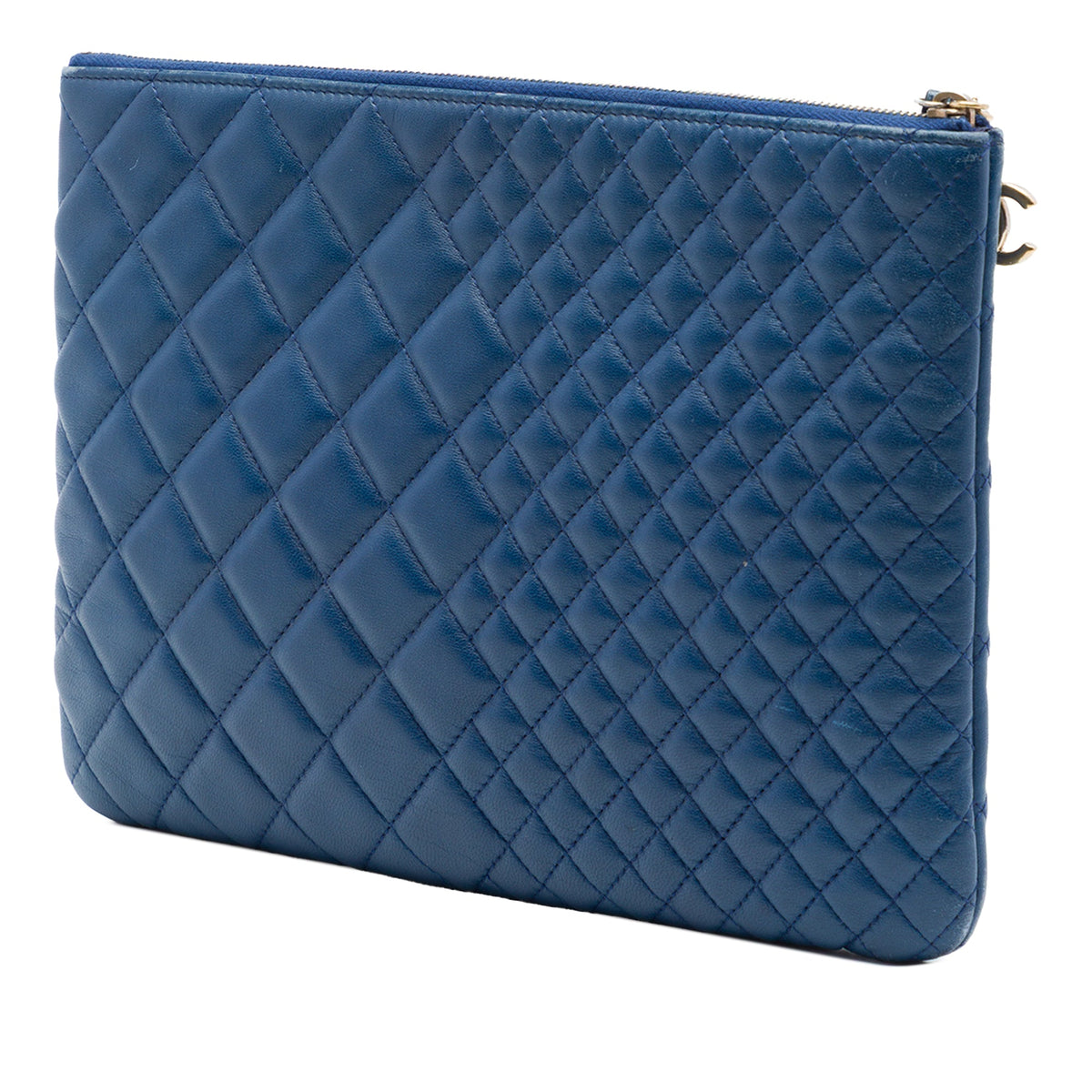 Chanel Medium Bi Quilted Lambskin O Case Clutch