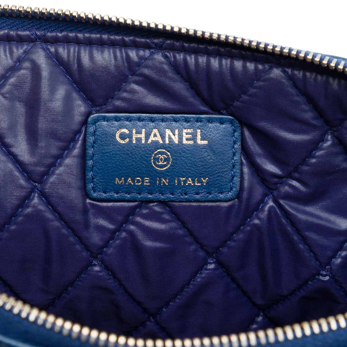 Chanel Medium Bi Quilted Lambskin O Case Clutch