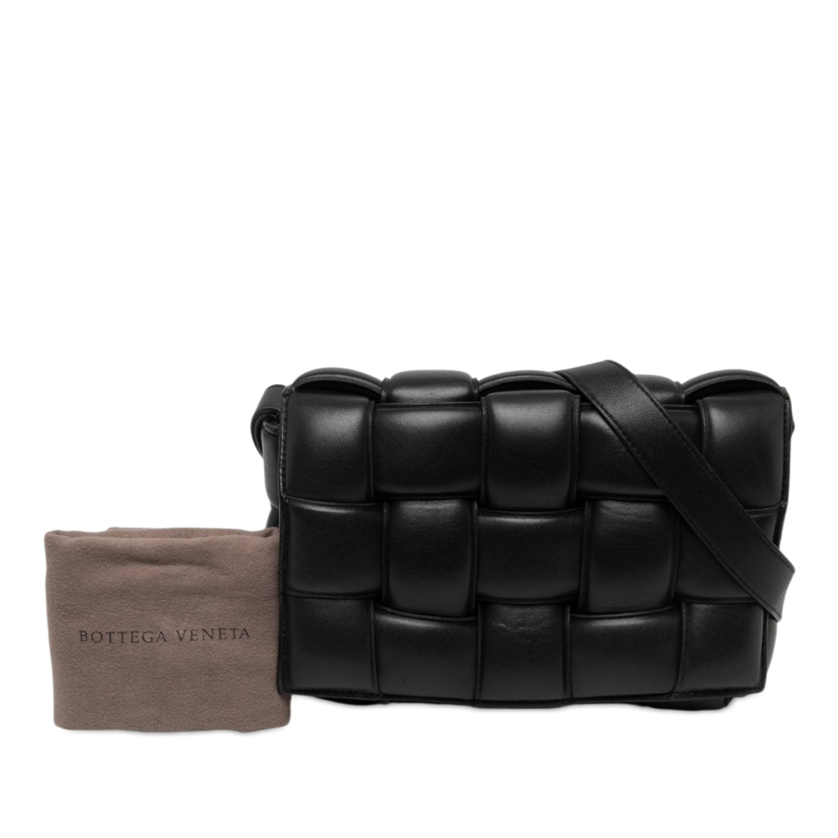 Bottega Veneta Nappa Intrecciato Padded Cassette Crossbody — Black