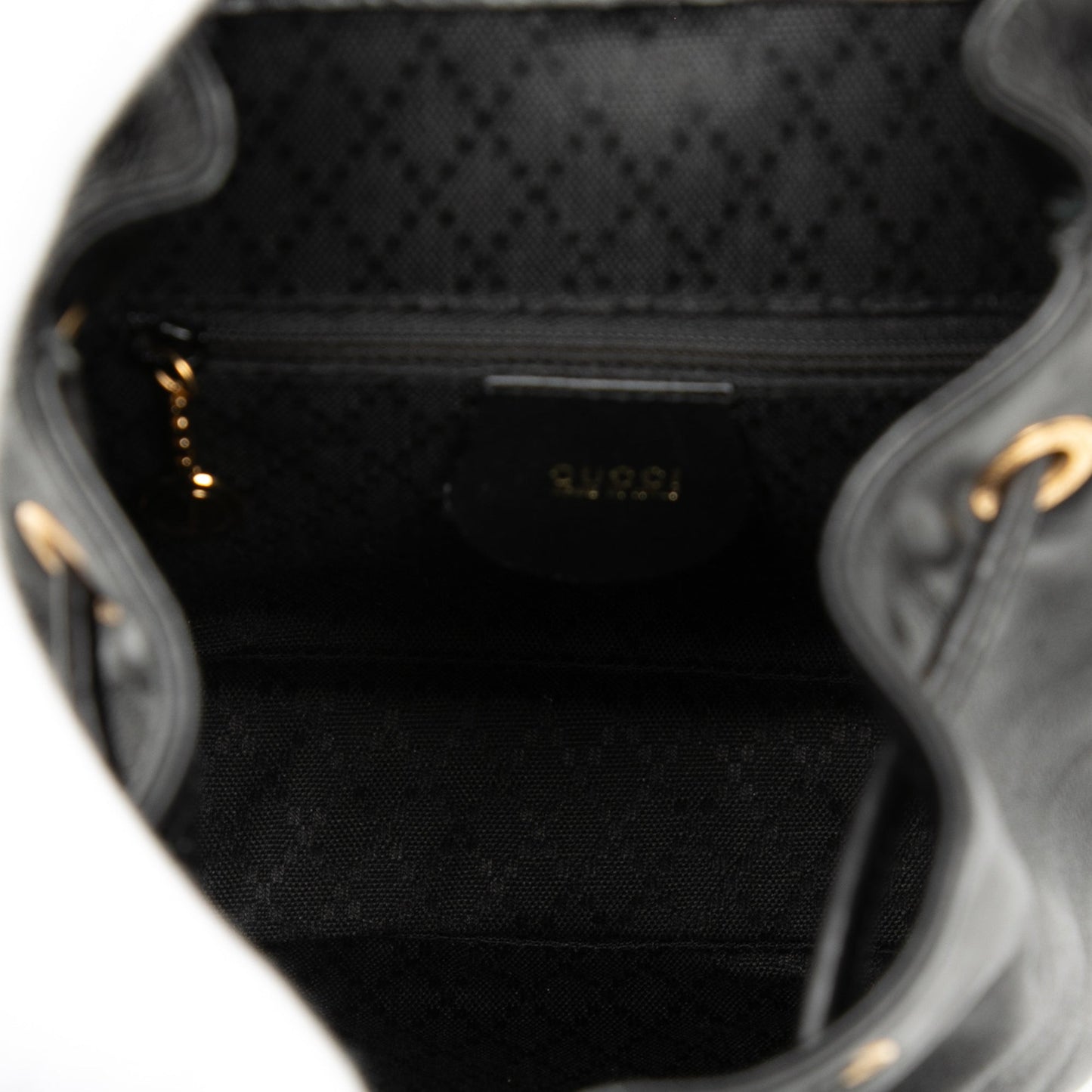 Leather Bamboo Drawstring Backpack
