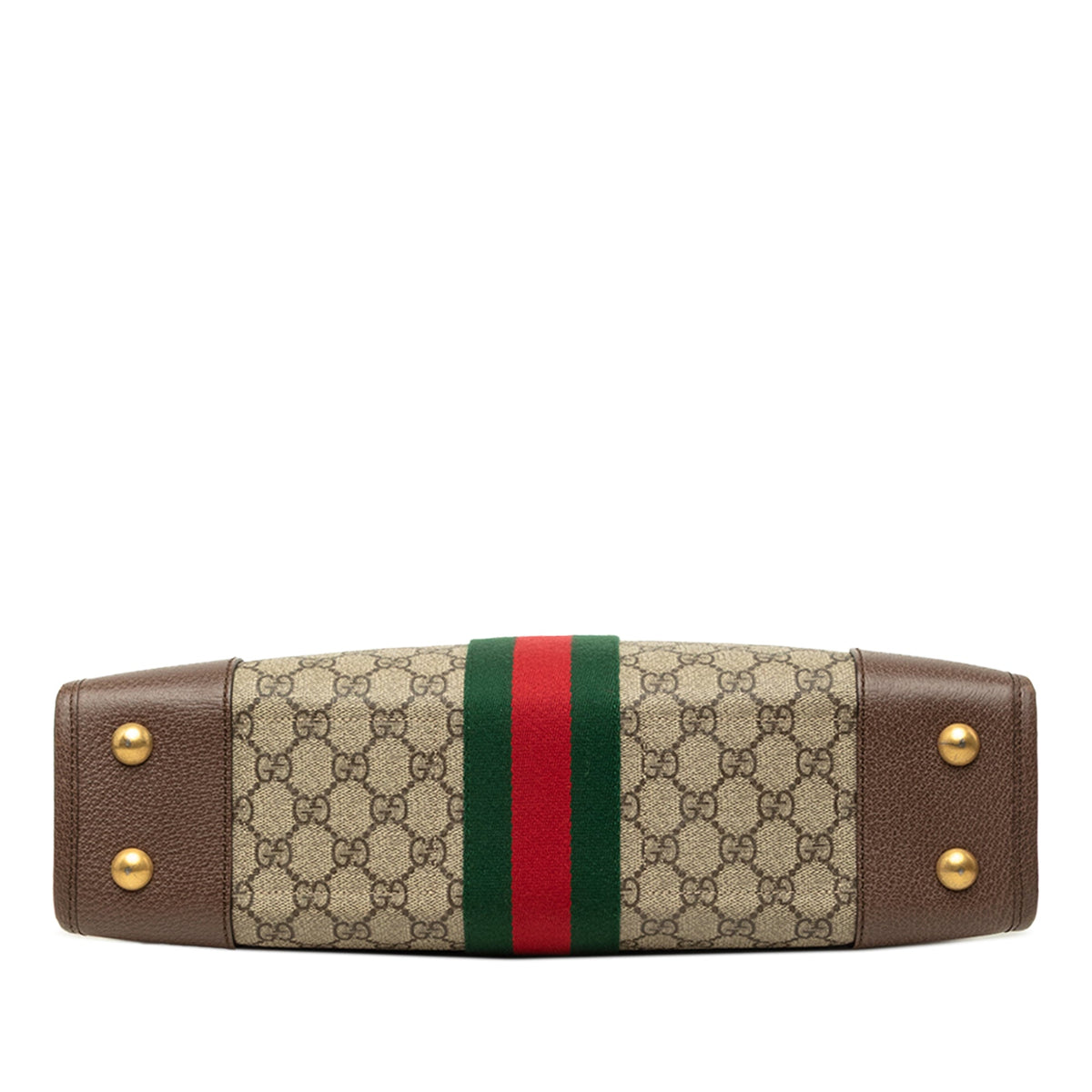 Gucci GG Supreme Web Ophidia Vertical Tote — Beige
