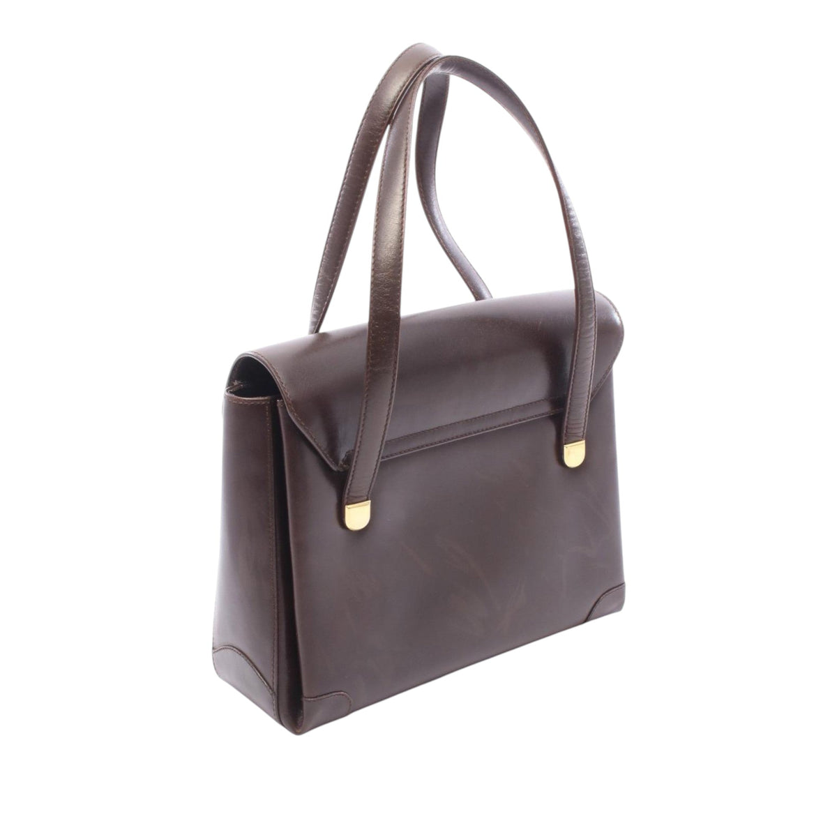 Celine Leather Handbag — Brown
