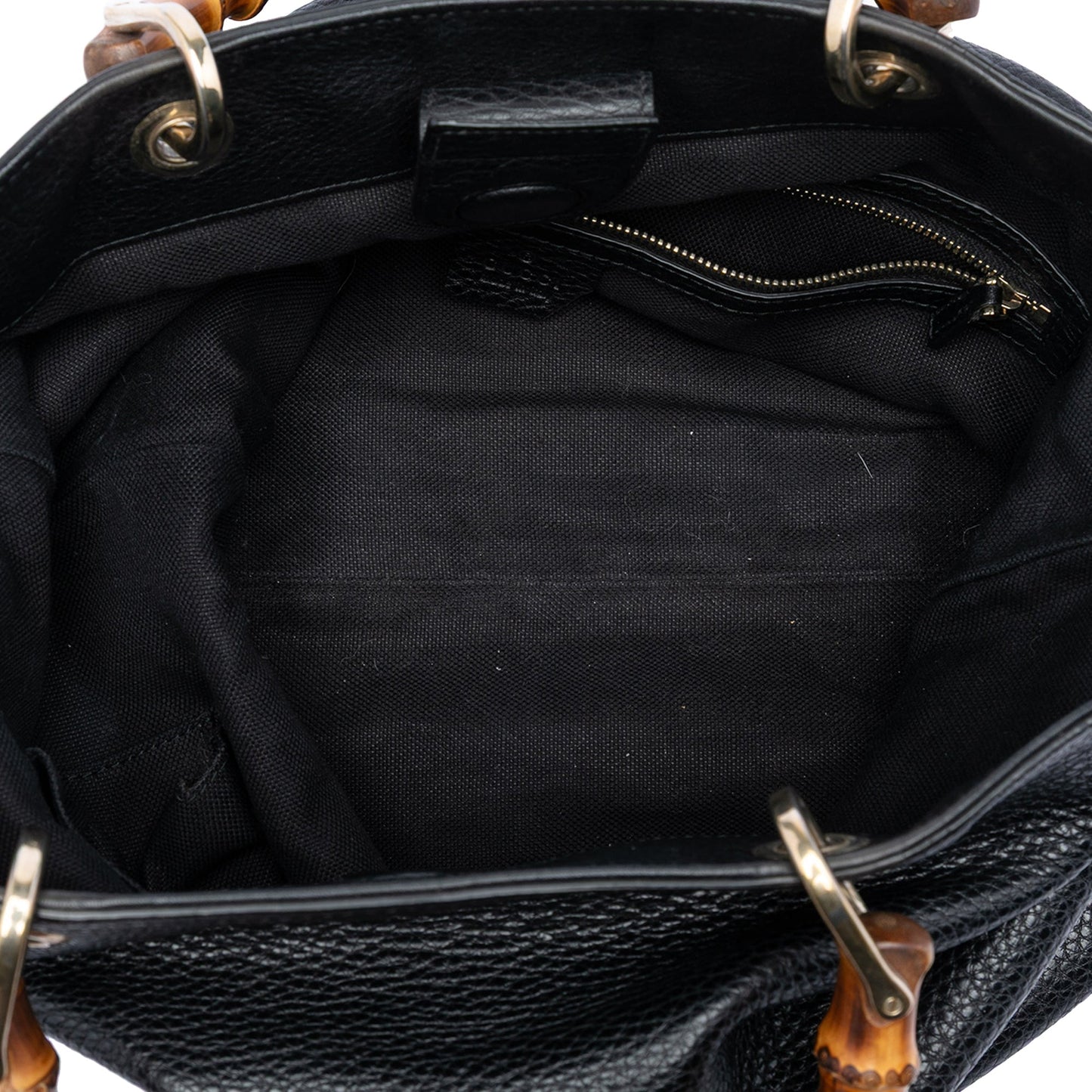 Gucci Tall Leather Bamboo Shopper Tote