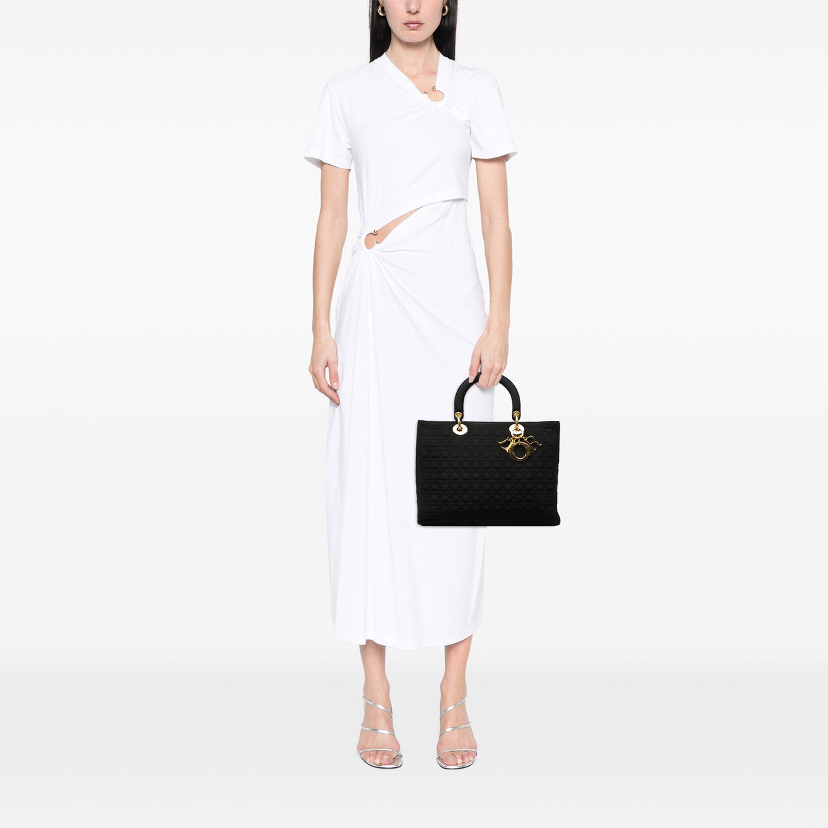 Dior Large Nylon Microcannage Lady Dior