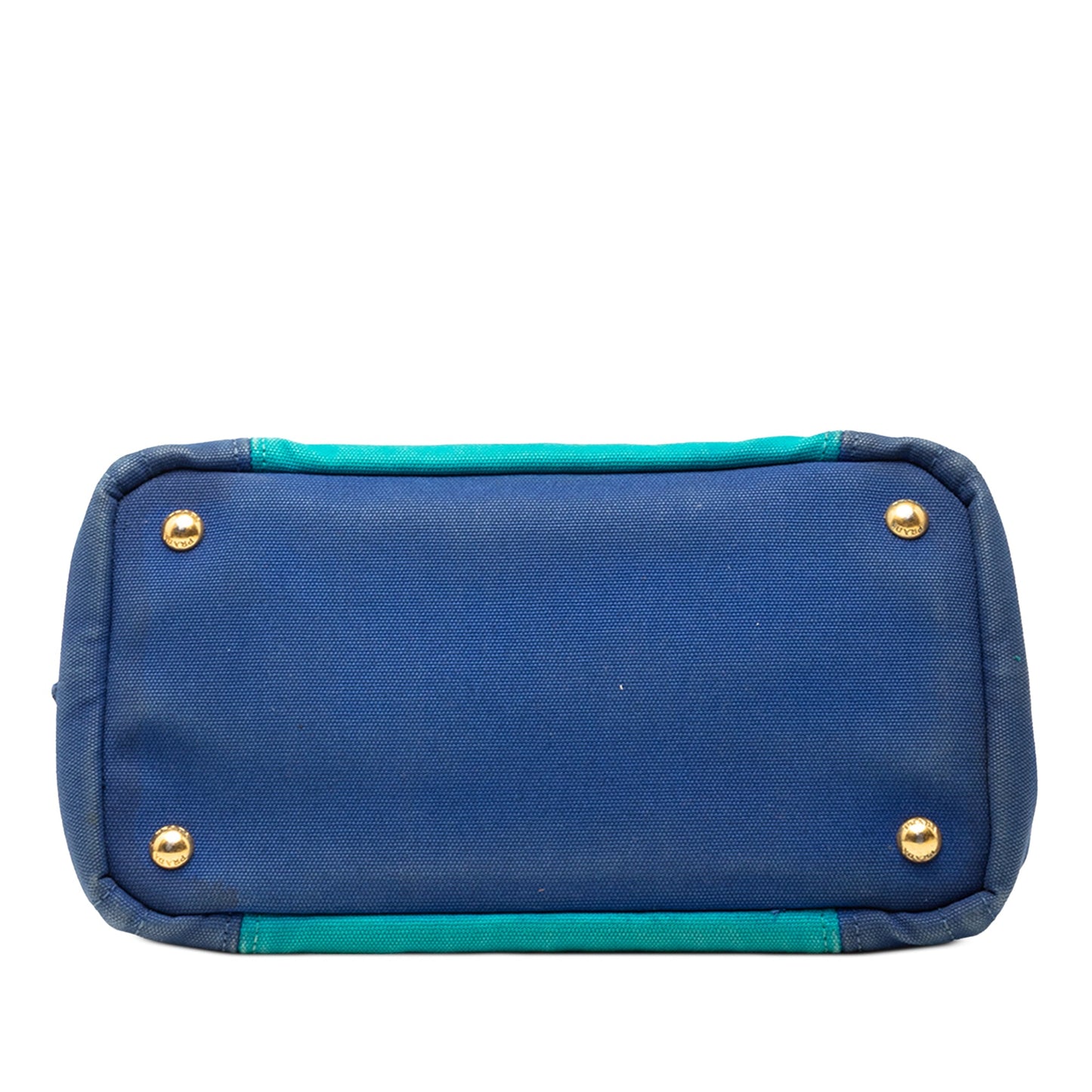 Prada Small Bicolor Canvas Canapa Logo Satchel