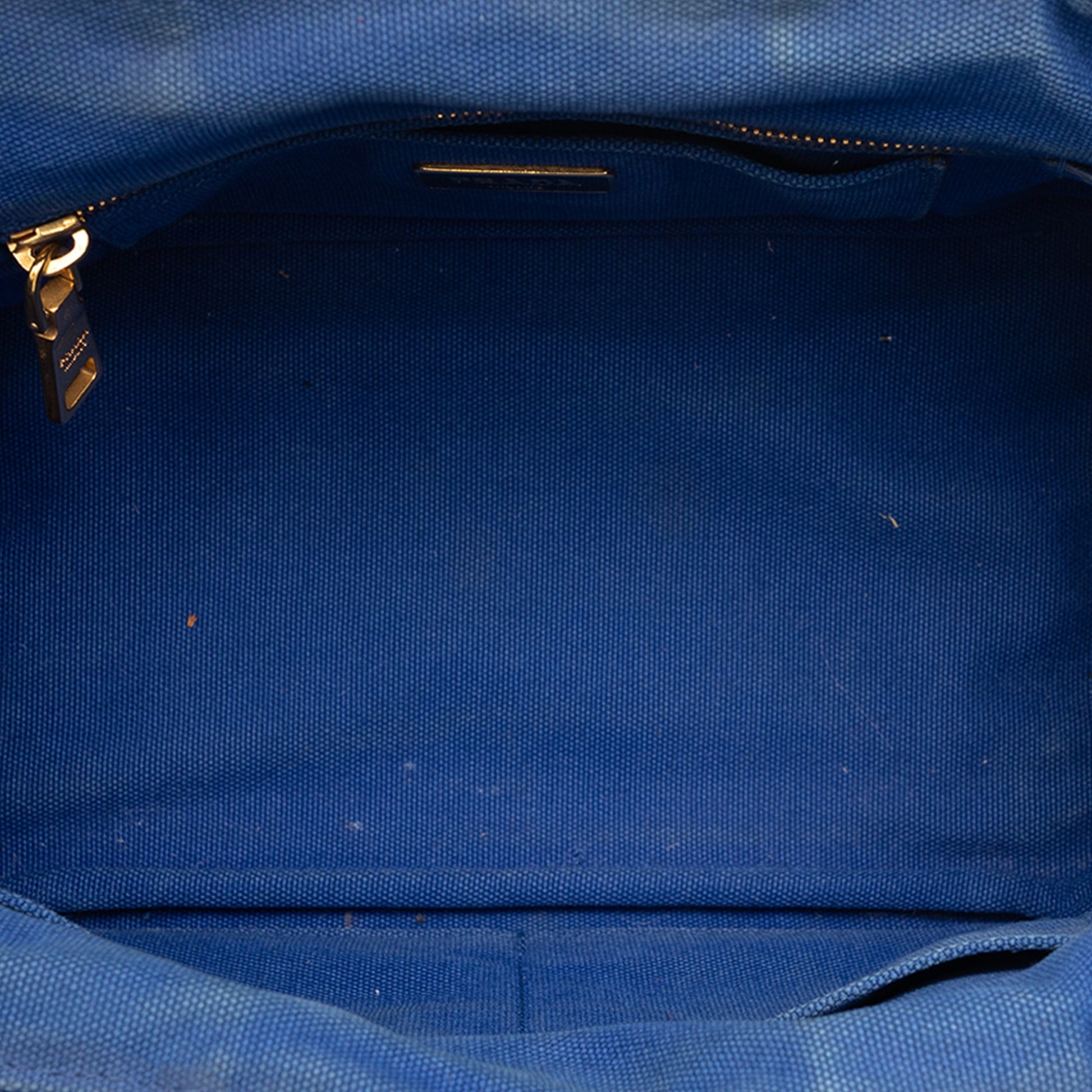Prada Small Bicolor Canvas Canapa Logo Satchel