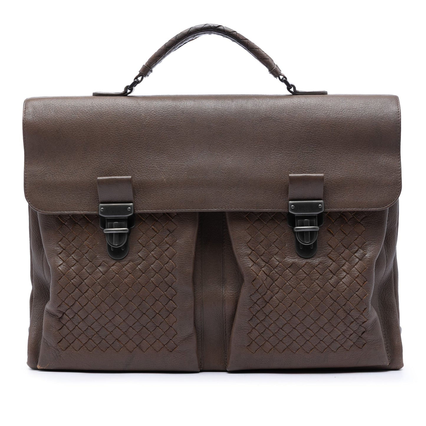 Bottega Veneta Intrecciato Trimmed Nappa Business Bag