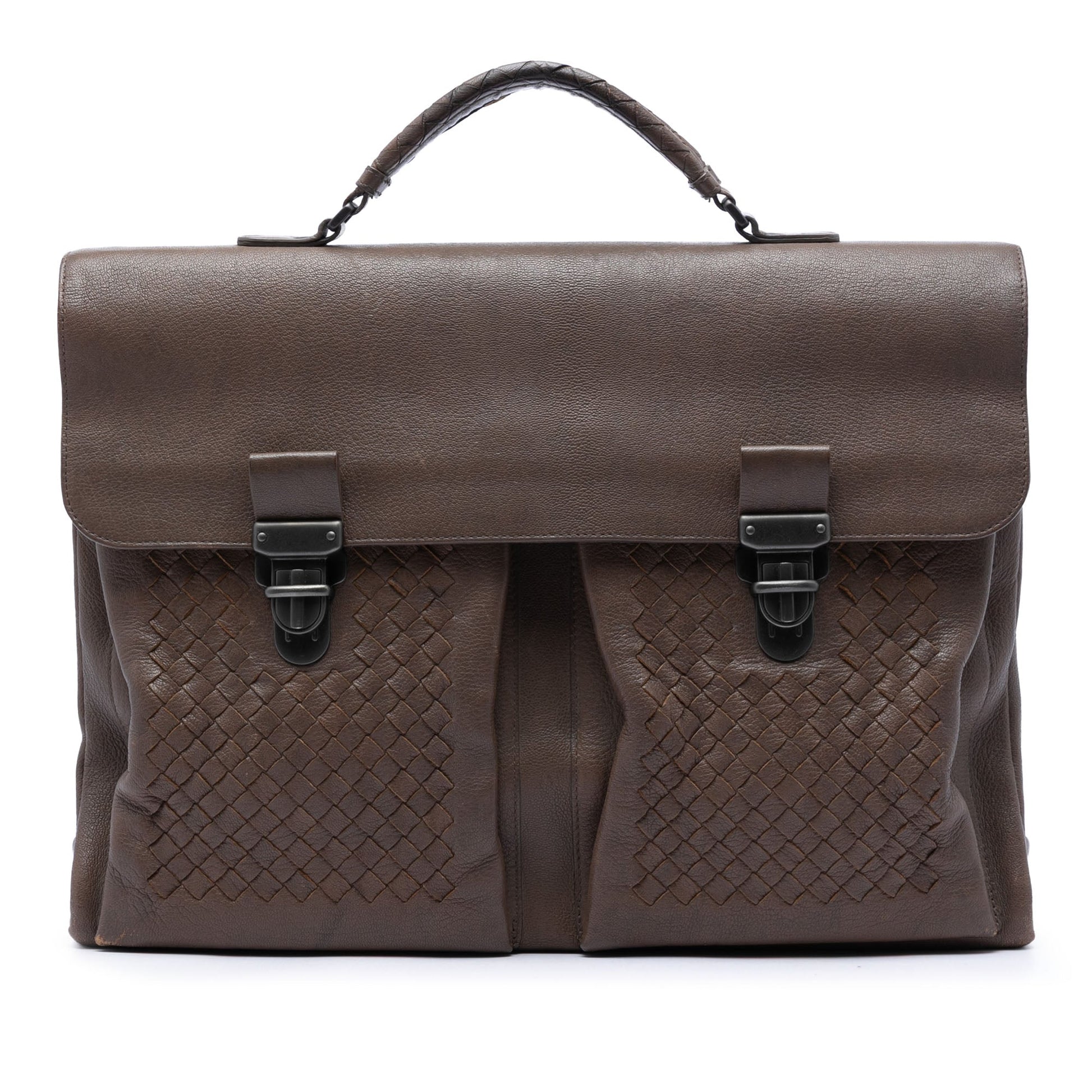 Bottega Veneta Intrecciato Trimmed Nappa Business Bag