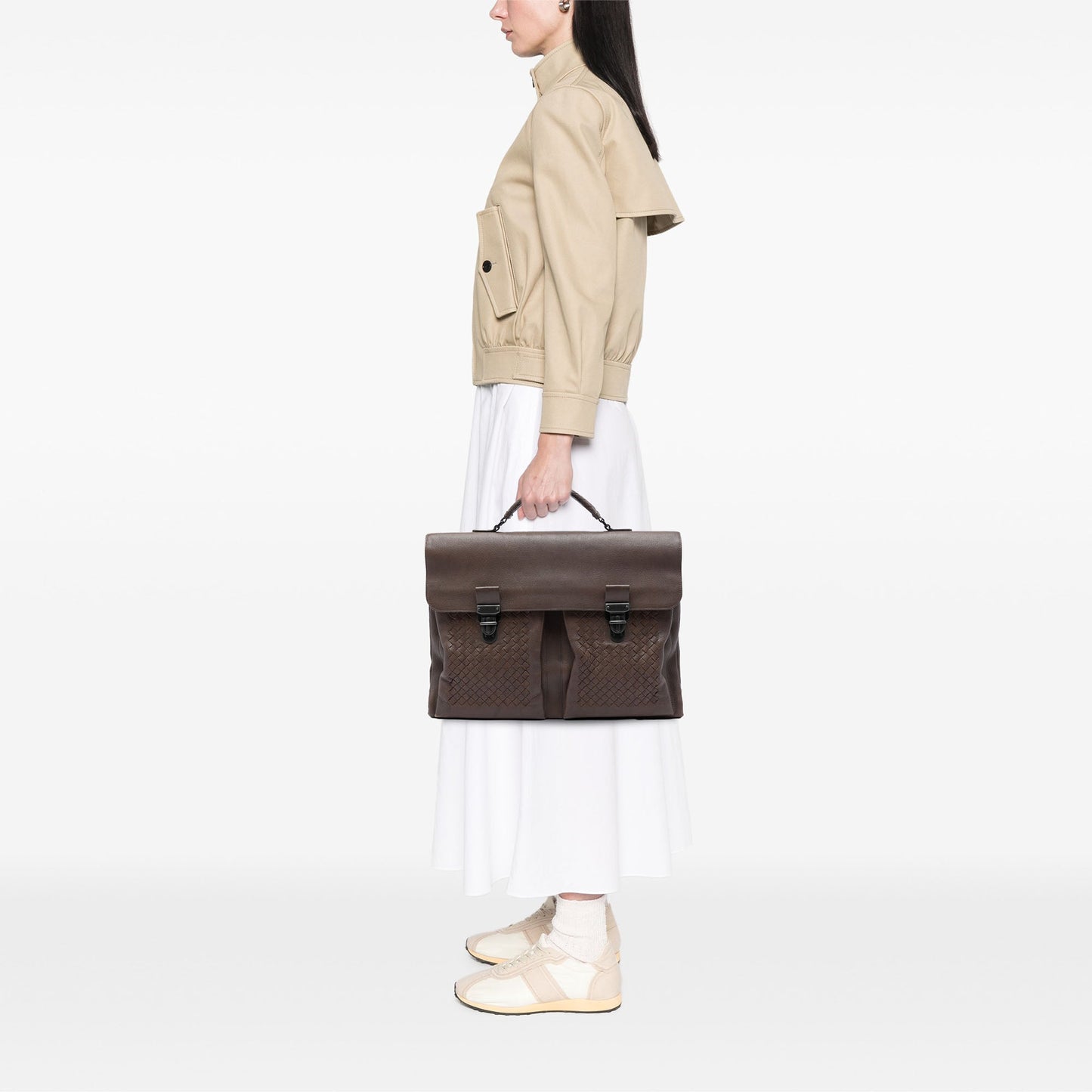Bottega Veneta Intrecciato Trimmed Nappa Business Bag