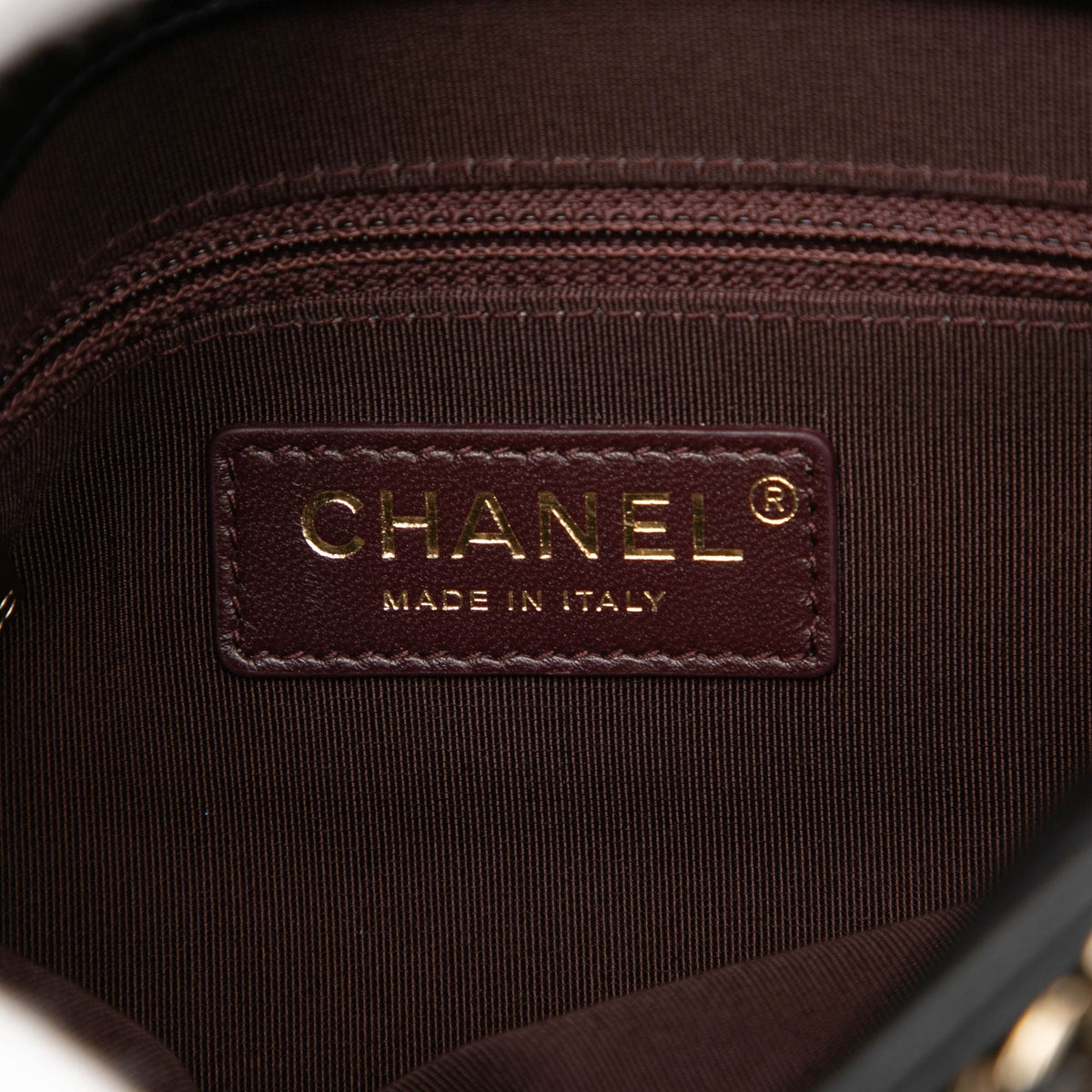Chanel Lambskin Chain Frame Crossbody — Black