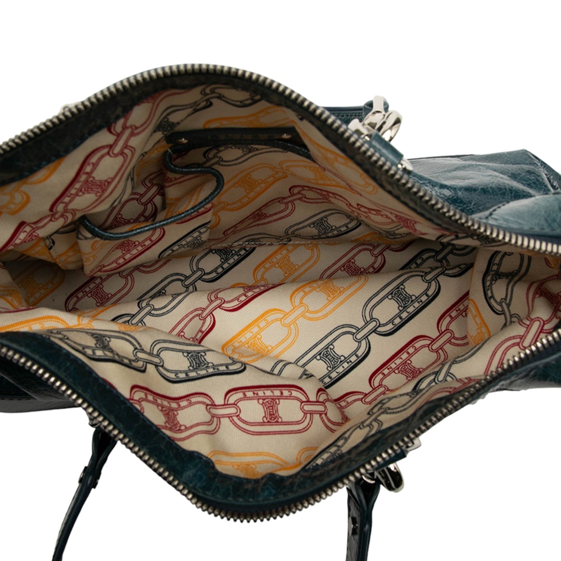 Celine Crinkled Patent Macadam Shoulder Bag
