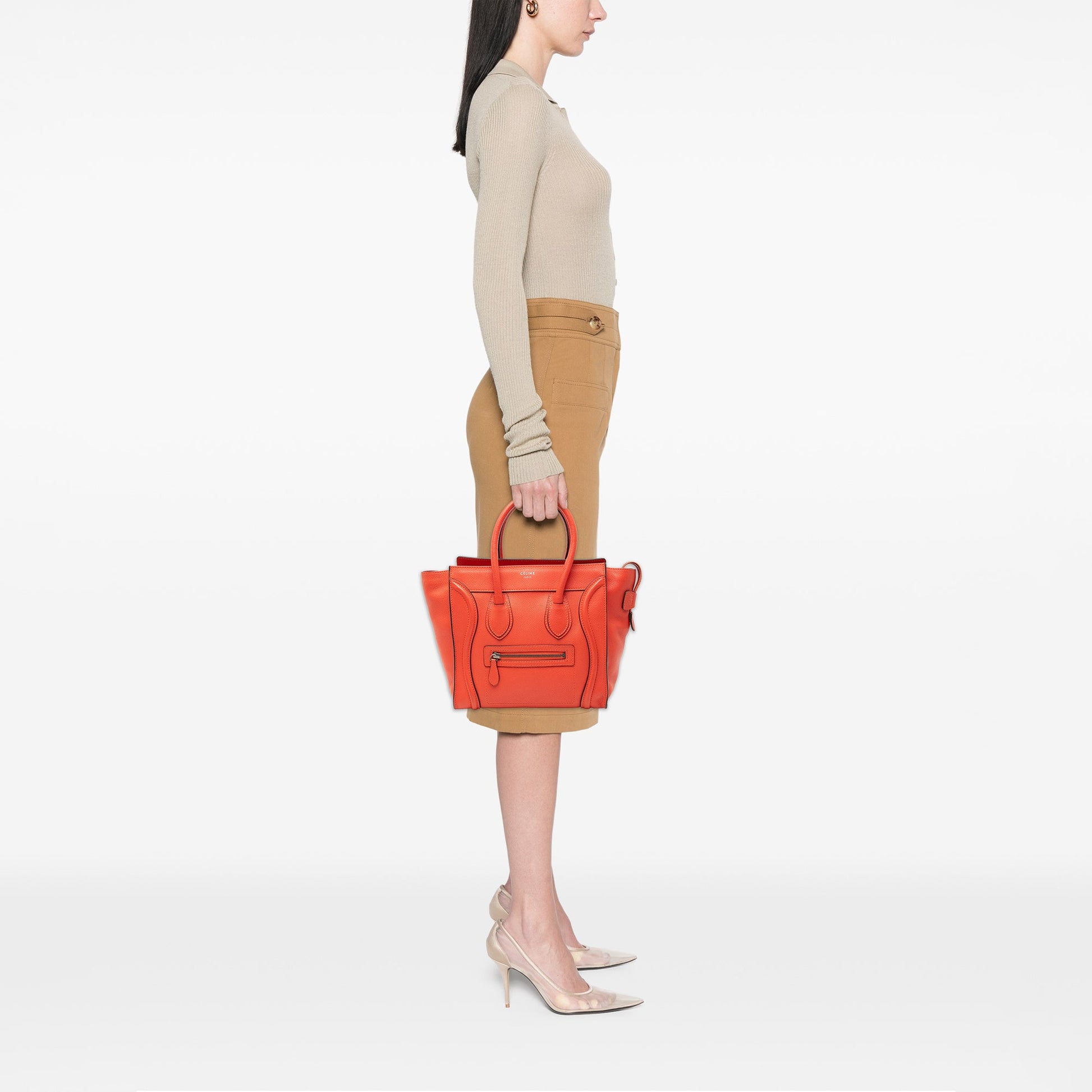 Celine Micro Leather Luggage Tote