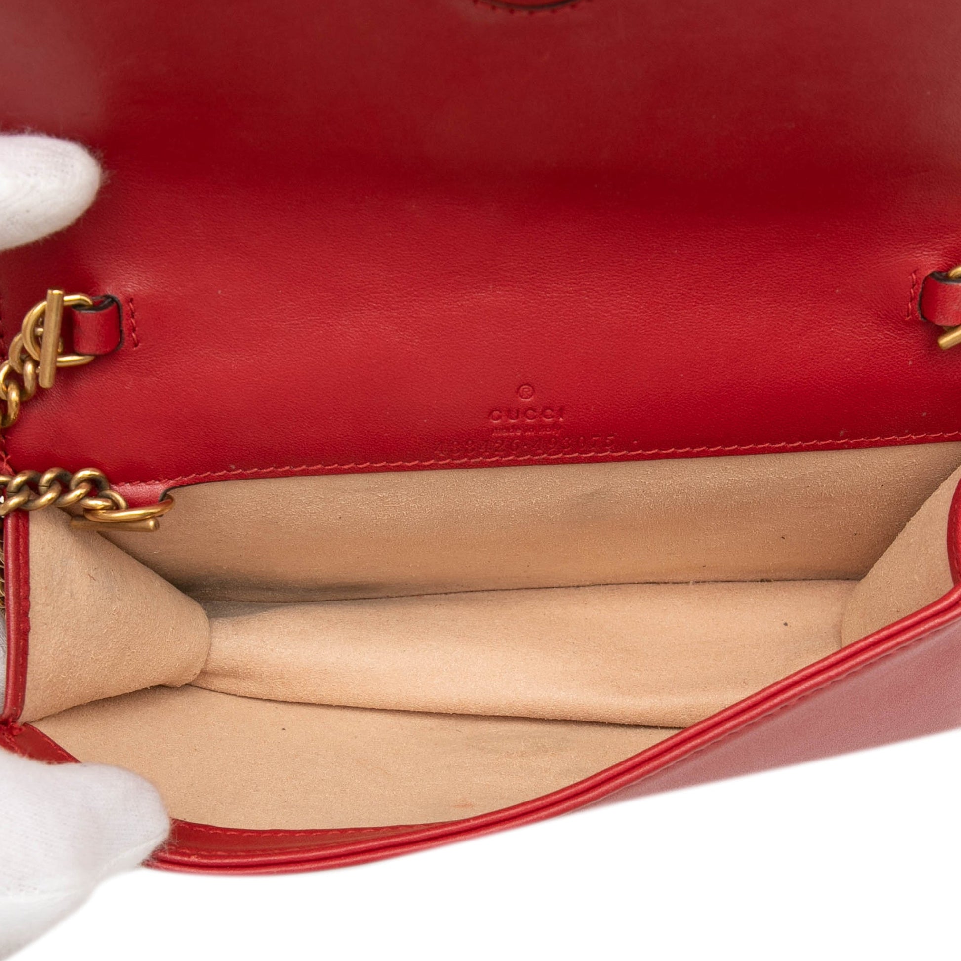 Gucci Mini GG Marmont Matelasse Calfskin Wallet On Chain
