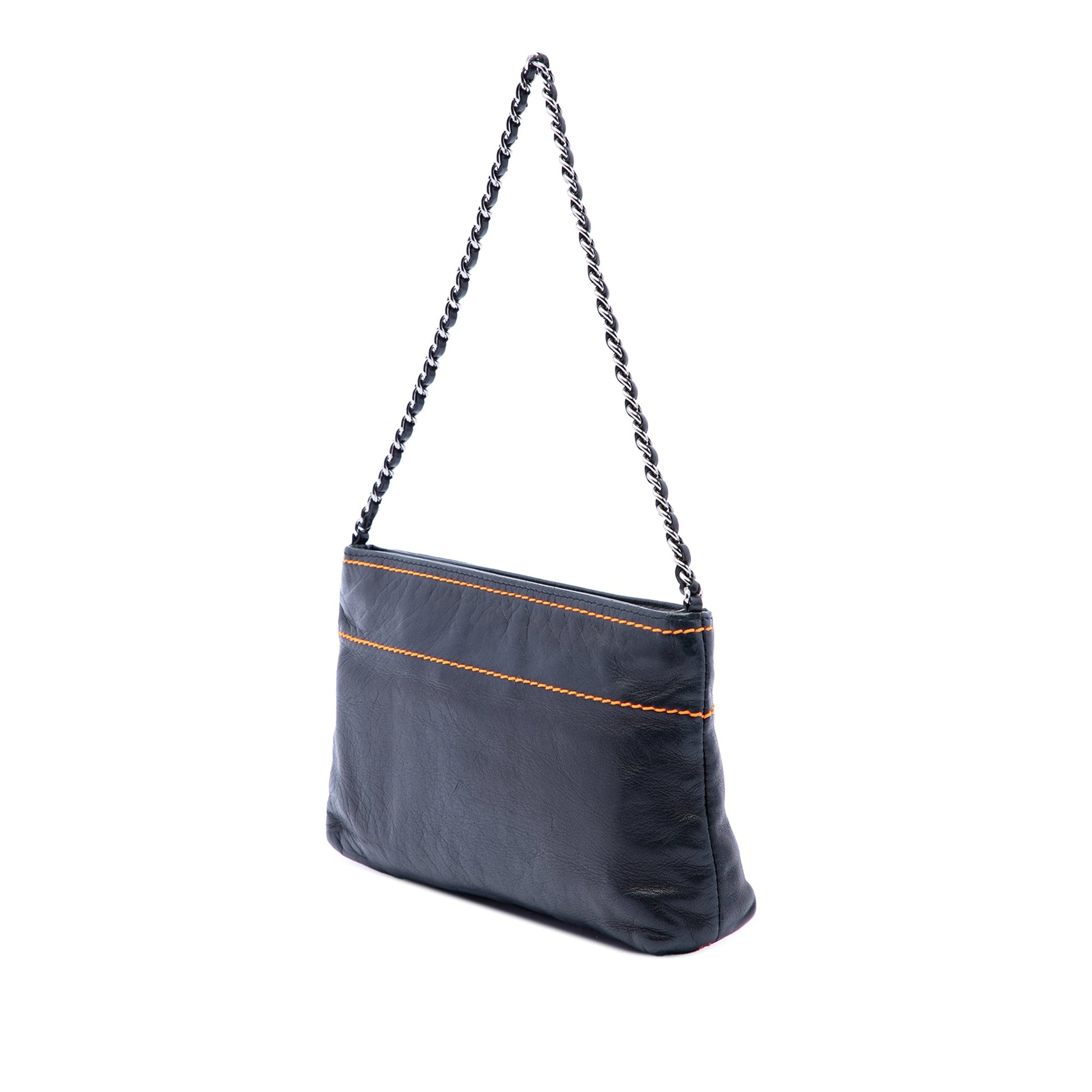 Chanel Lambskin LAX Chain Pochette