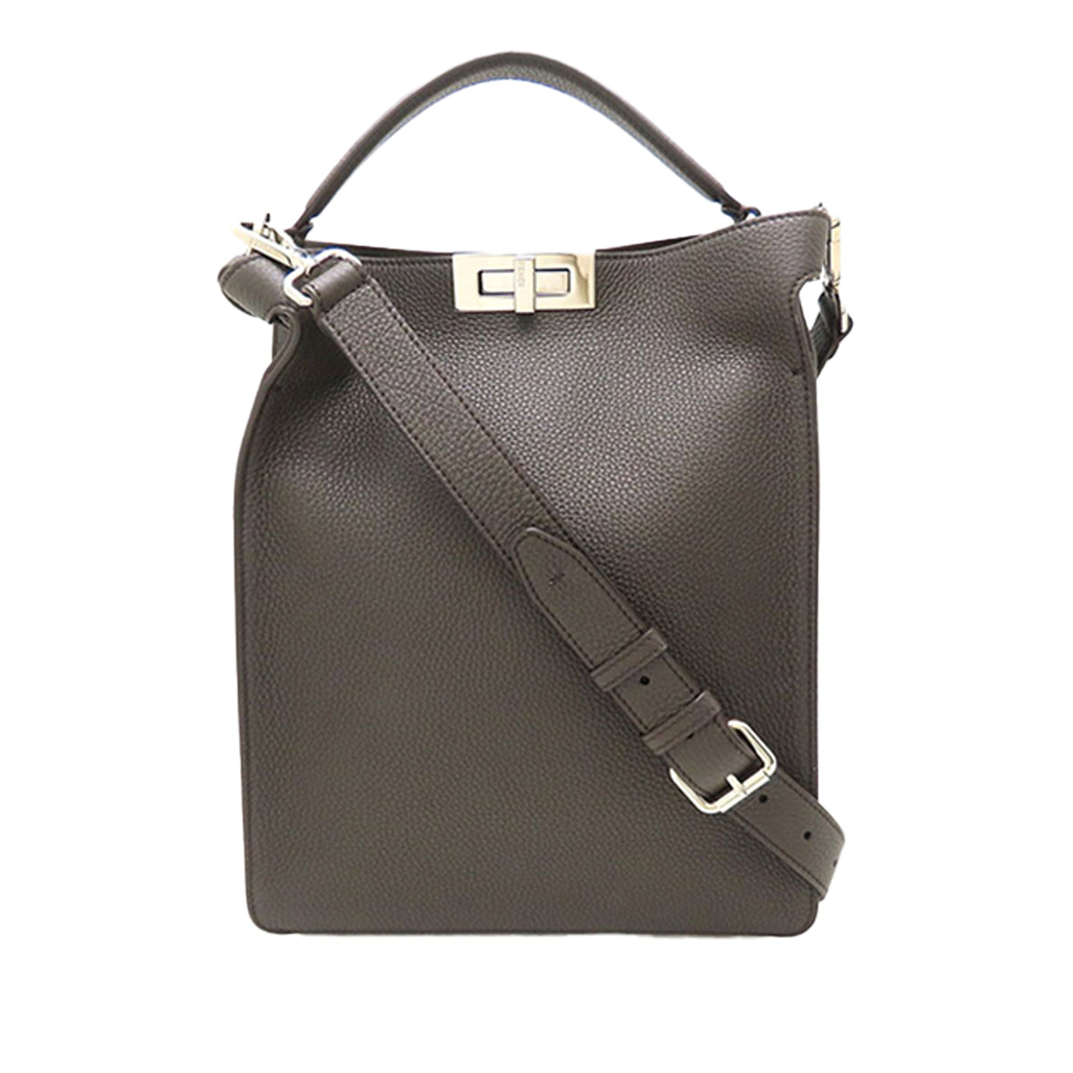 Fendi Small Calfskin Peekaboo X Lite — Brown