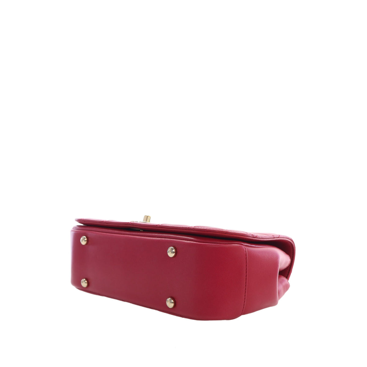 Chanel Small Quilted Lambskin Carry Chic Flap — Red