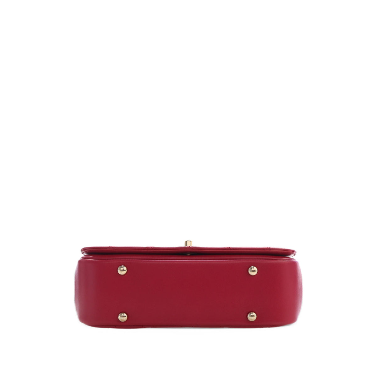 Chanel Small Quilted Lambskin Carry Chic Flap — Red