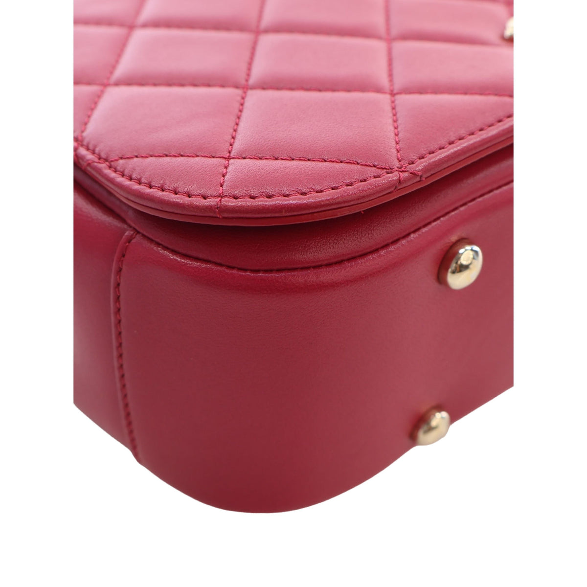 Chanel Small Quilted Lambskin Carry Chic Flap — Red