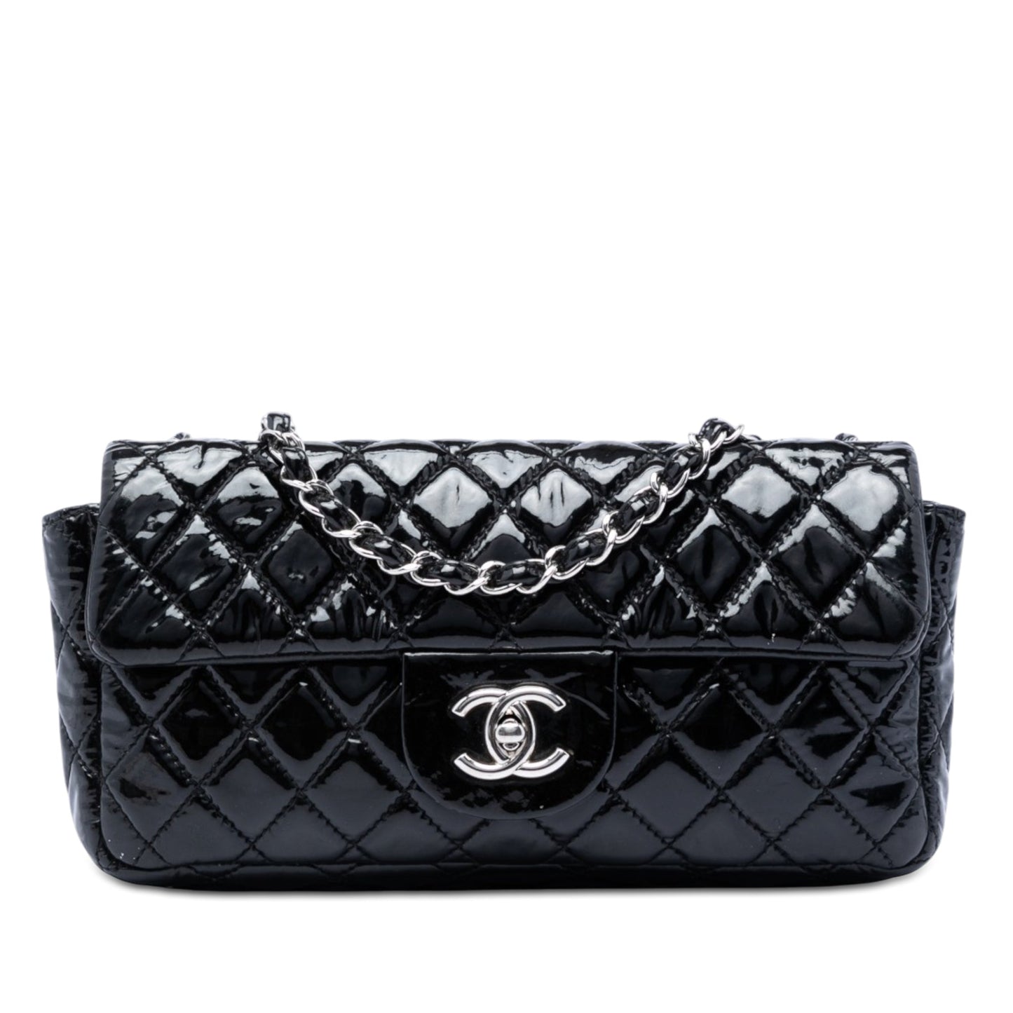 Chanel Quilted Patent East West Single Flap