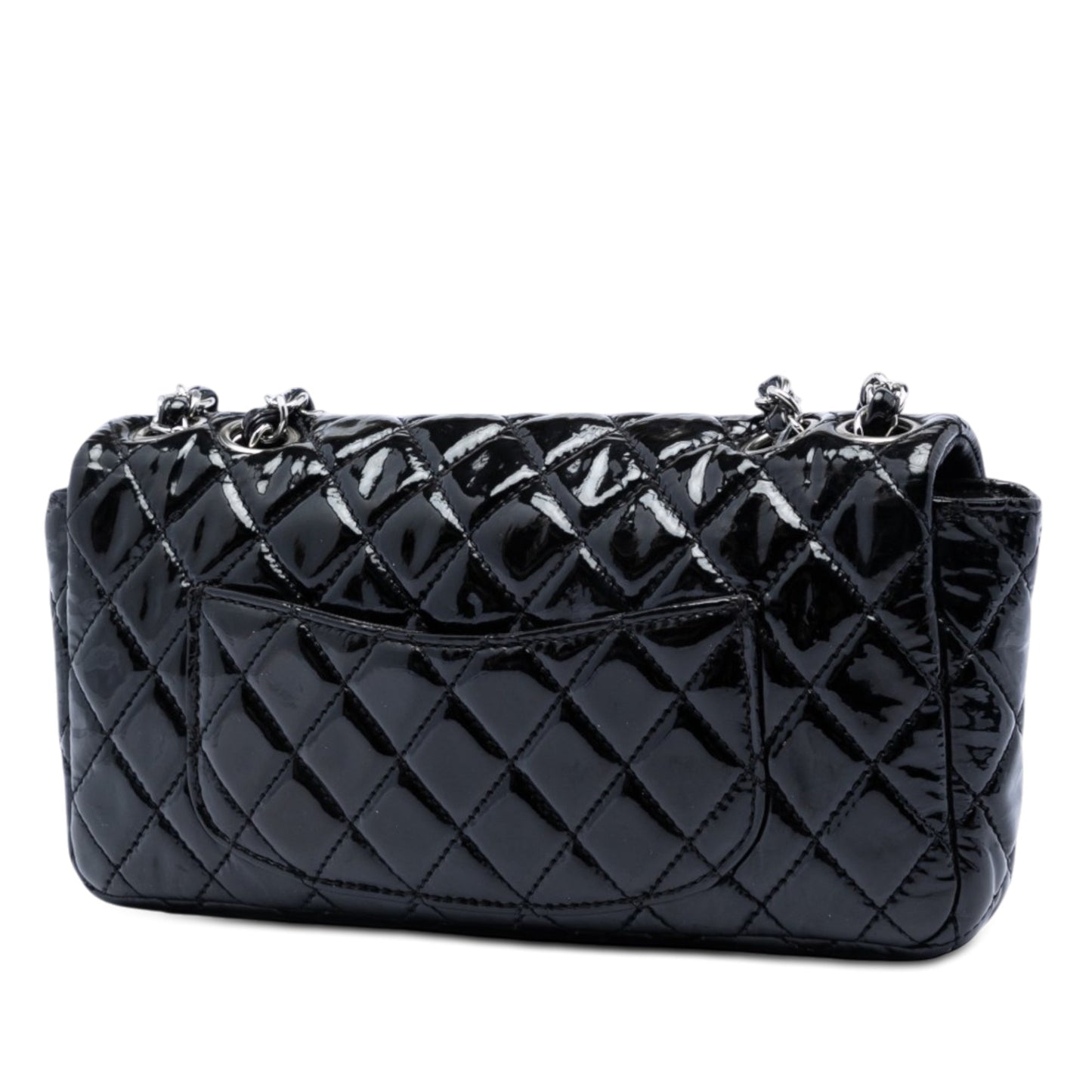 Chanel Quilted Patent East West Single Flap