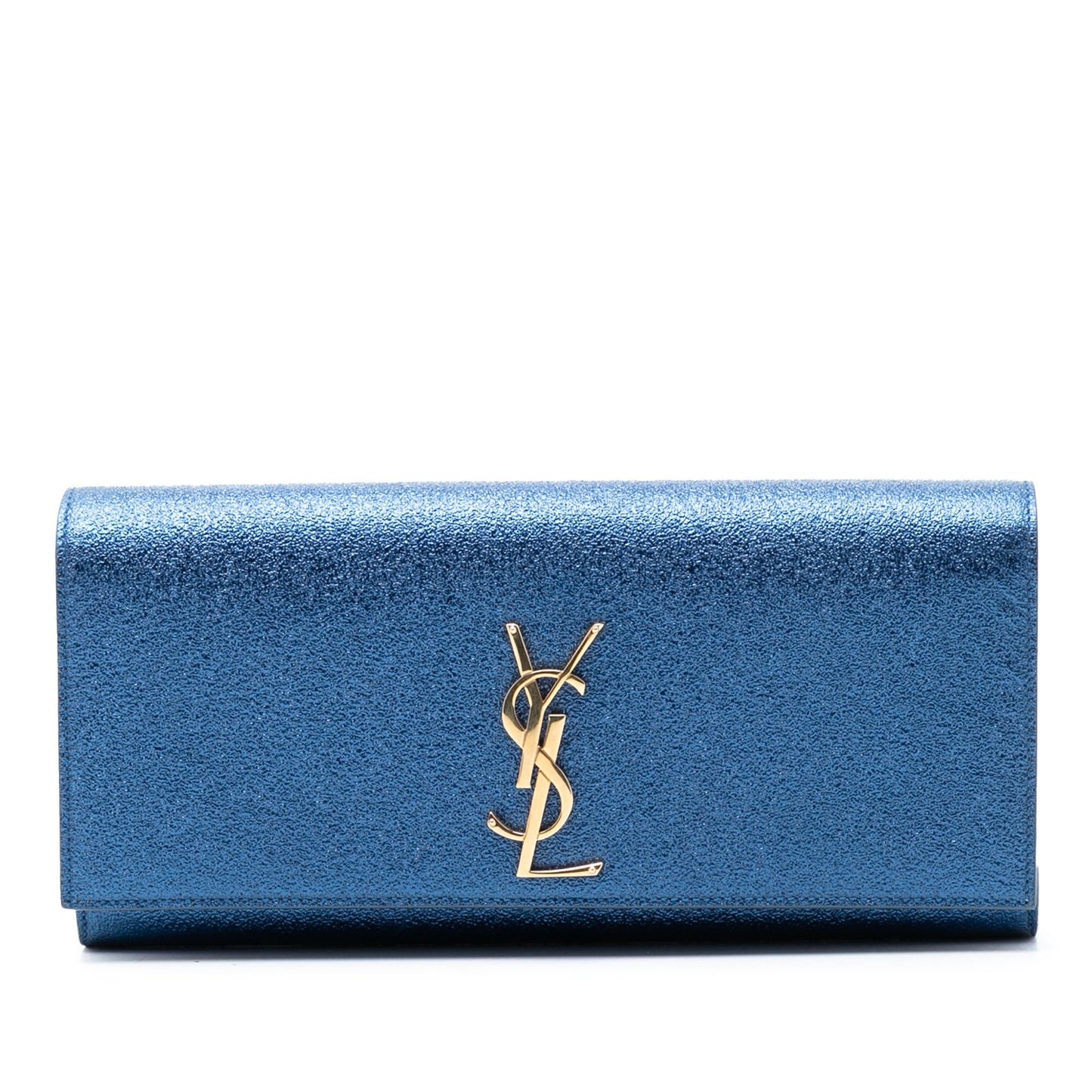 Saint Laurent Metallic Calfskin Cassandre Clutch