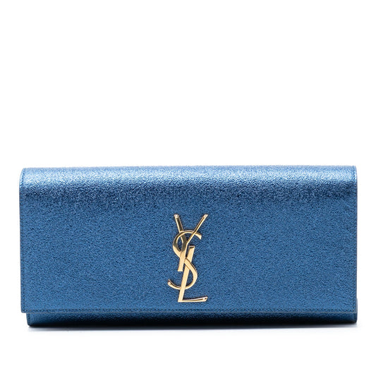 Saint Laurent Metallic Calfskin Cassandre Clutch