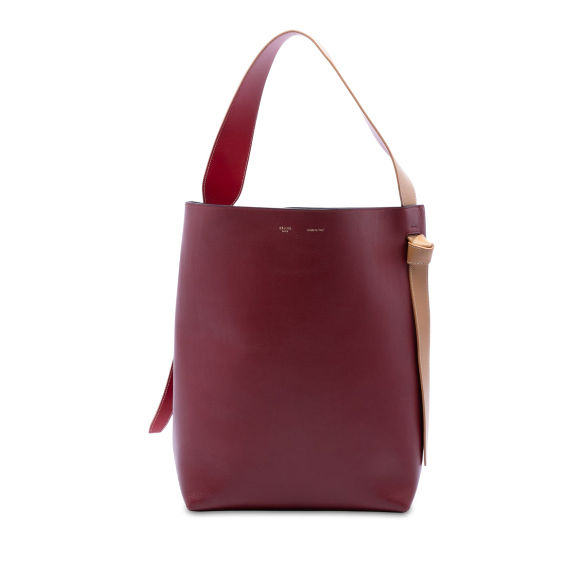Celine Small Smooth Bicolor Calfskin Twisted Cabas Tote