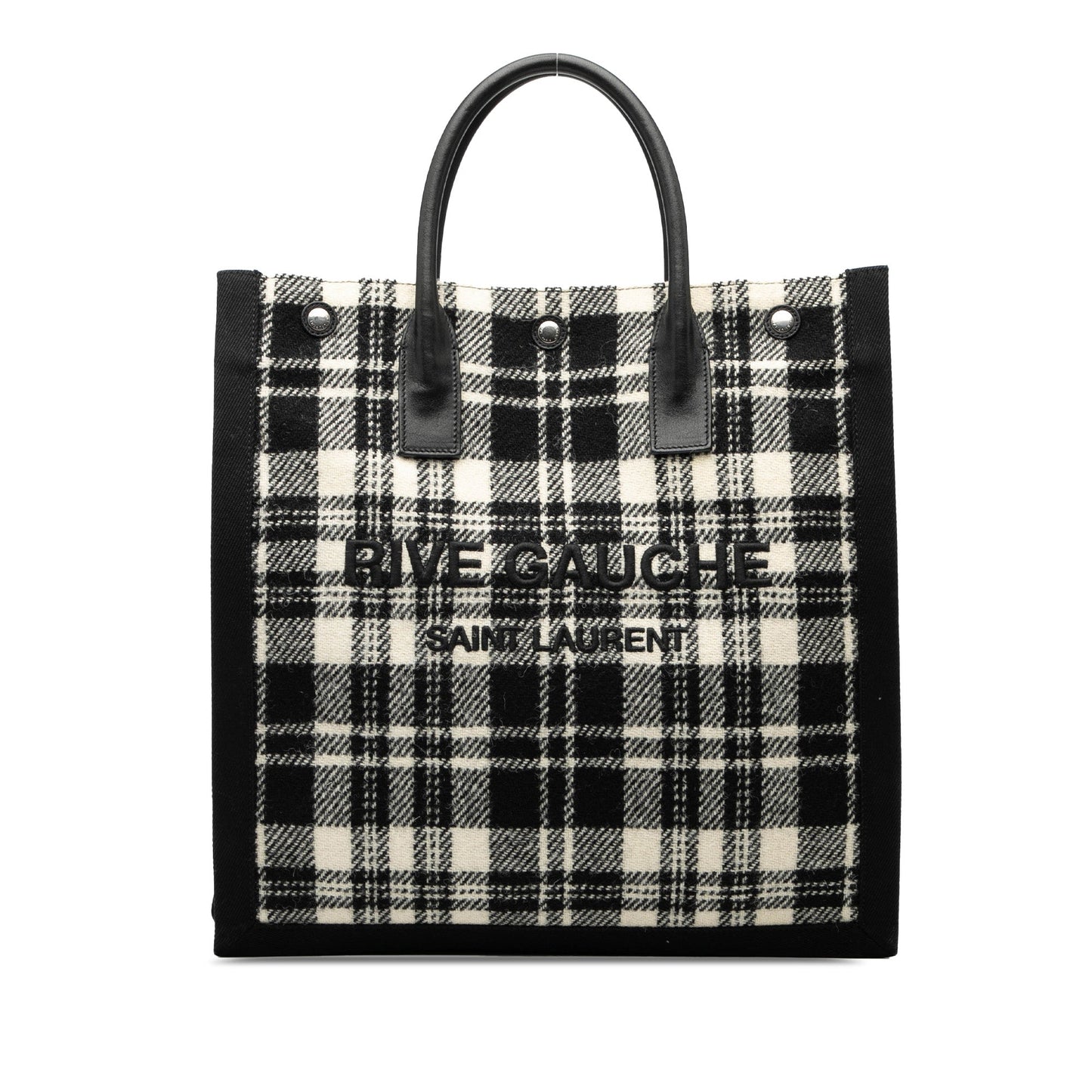 Saint Laurent Plaid Wool Rive Gauche North South Tote