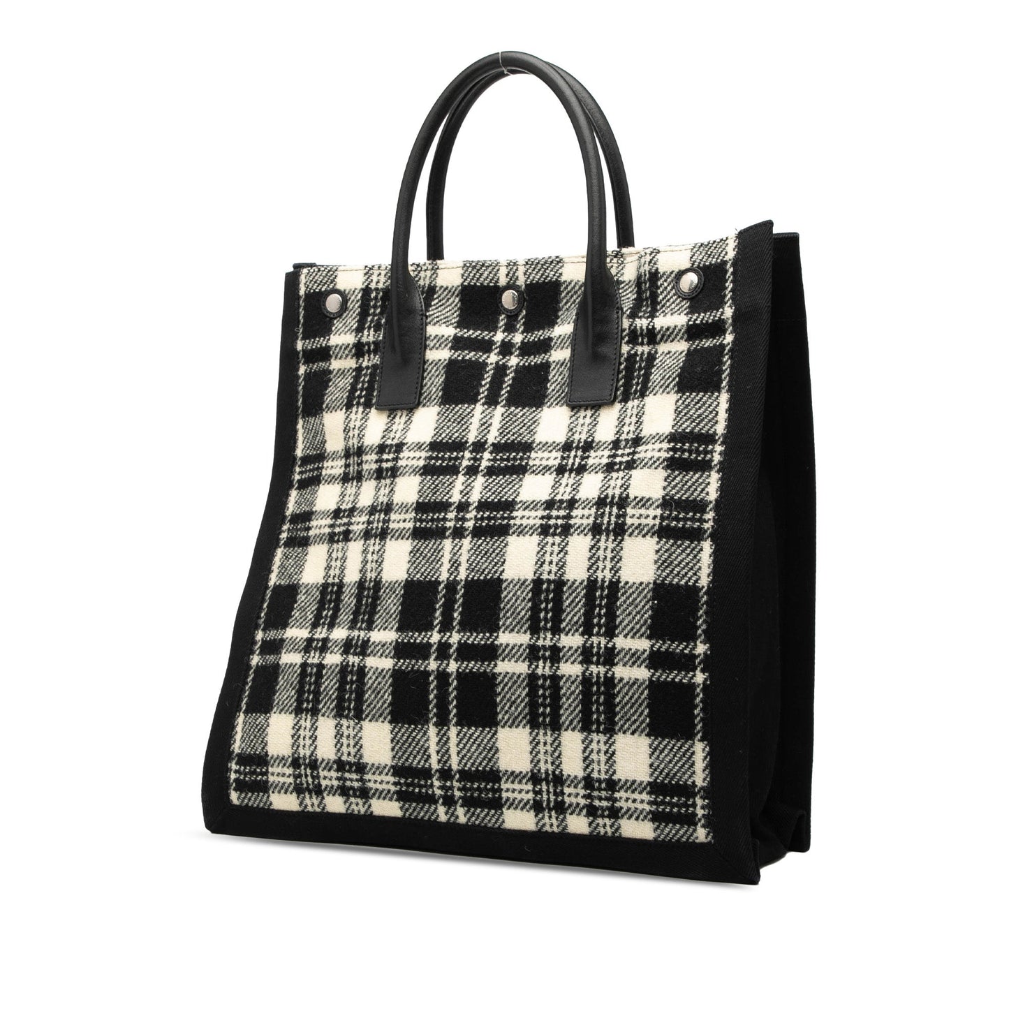 Saint Laurent Plaid Wool Rive Gauche North South Tote