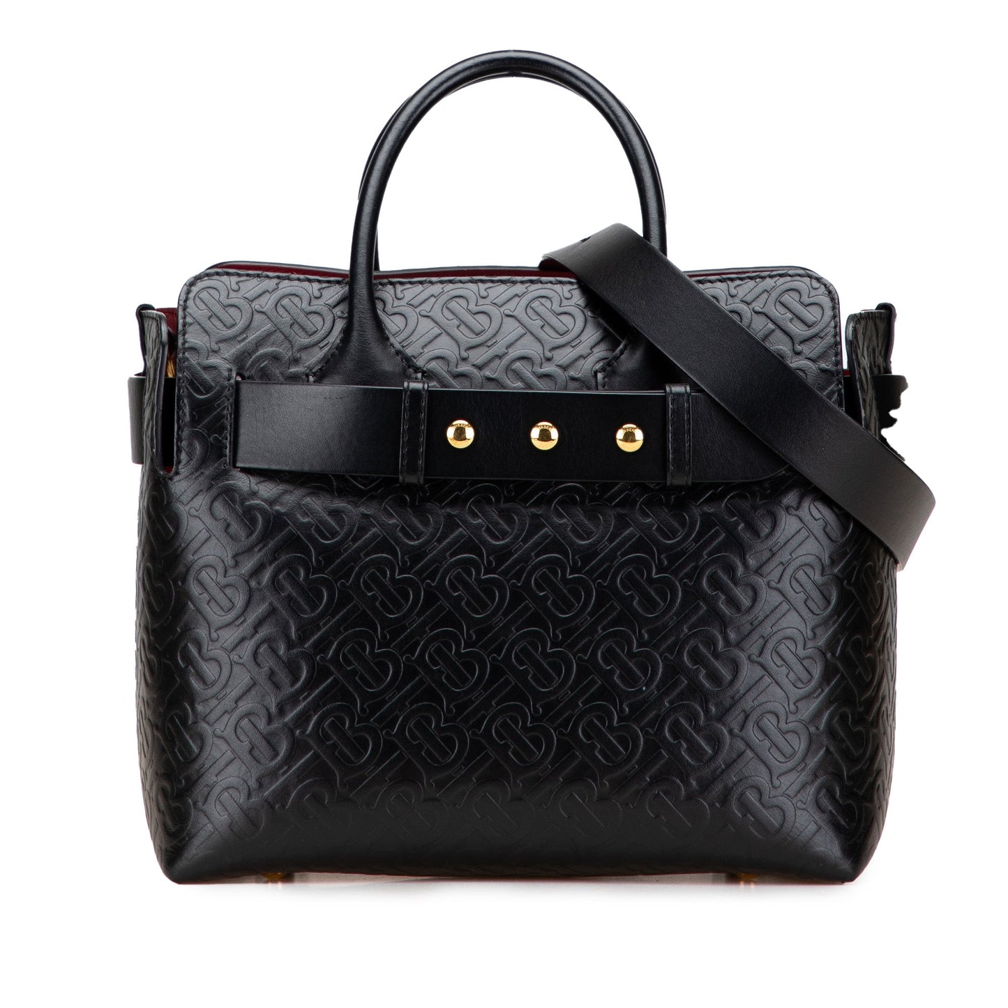 Small TB Monogram Embossed Leather Belt Bag