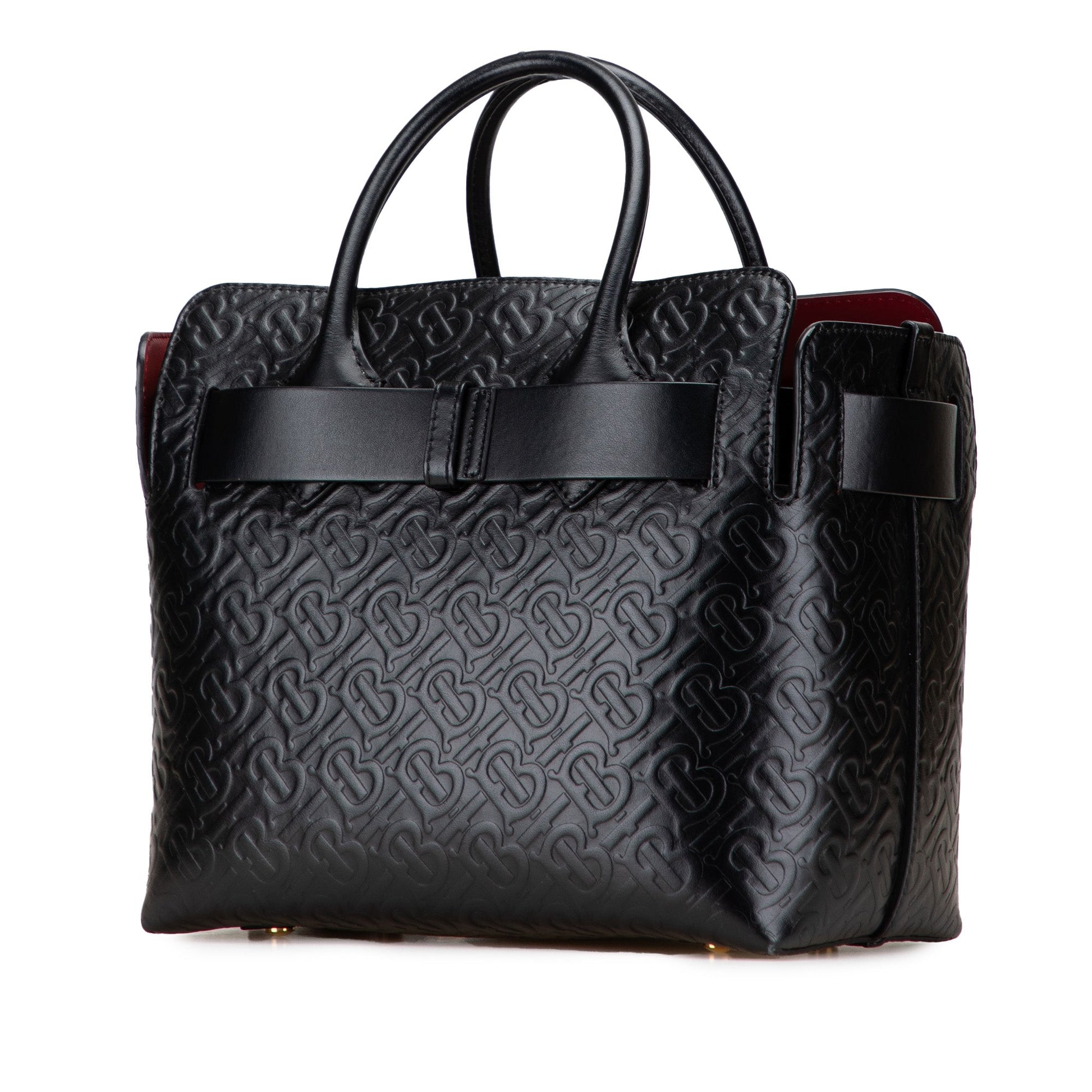Small TB Monogram Embossed Leather Belt Bag