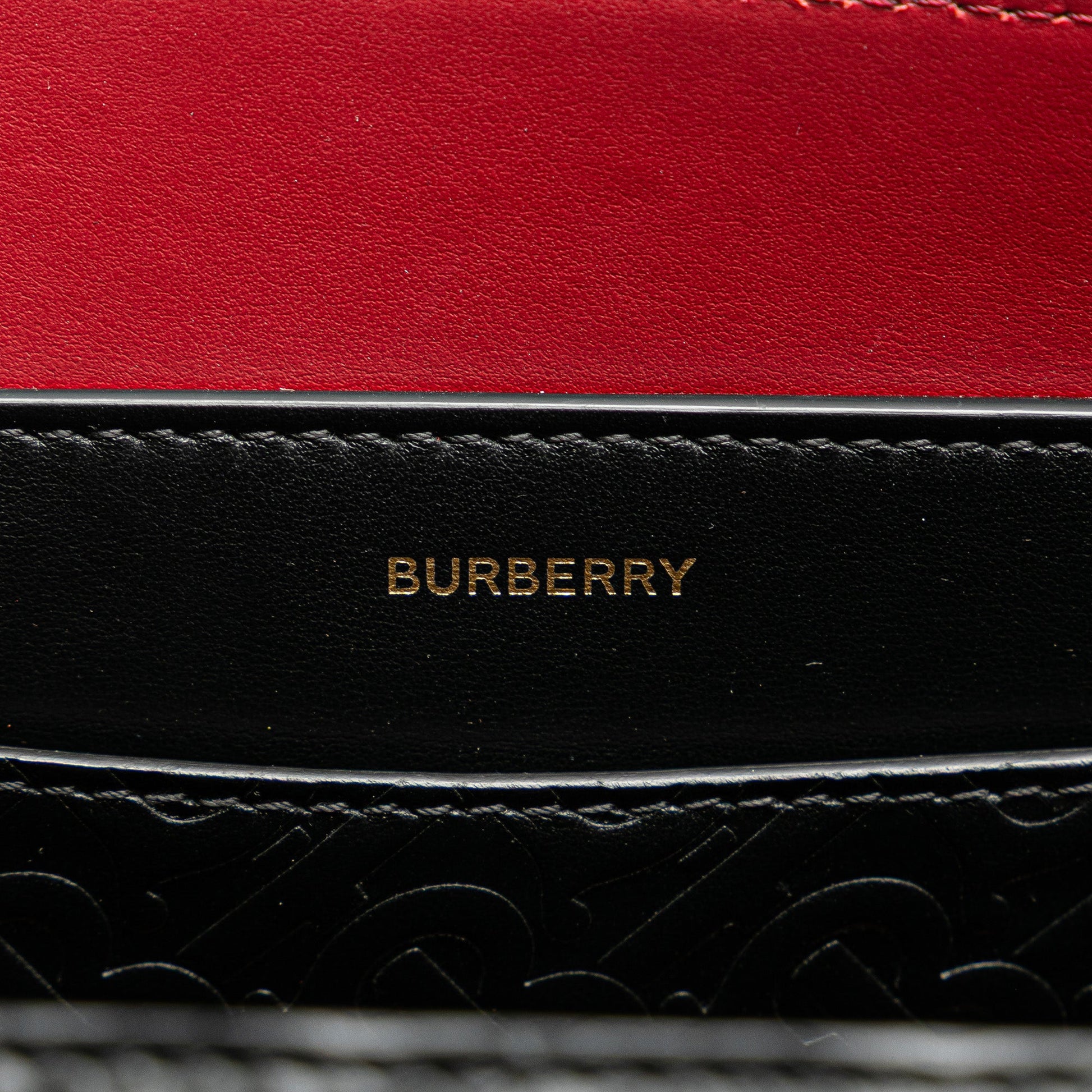 Small TB Monogram Embossed Leather Belt Bag