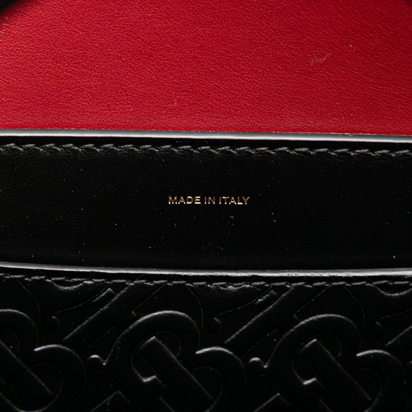 Small TB Monogram Embossed Leather Belt Bag