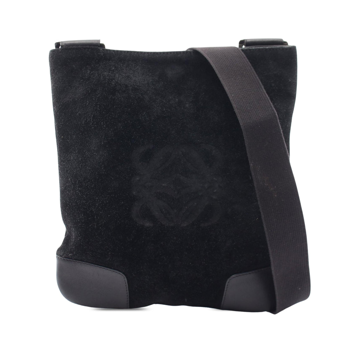 LOEWE Suede Anagram Crossbody