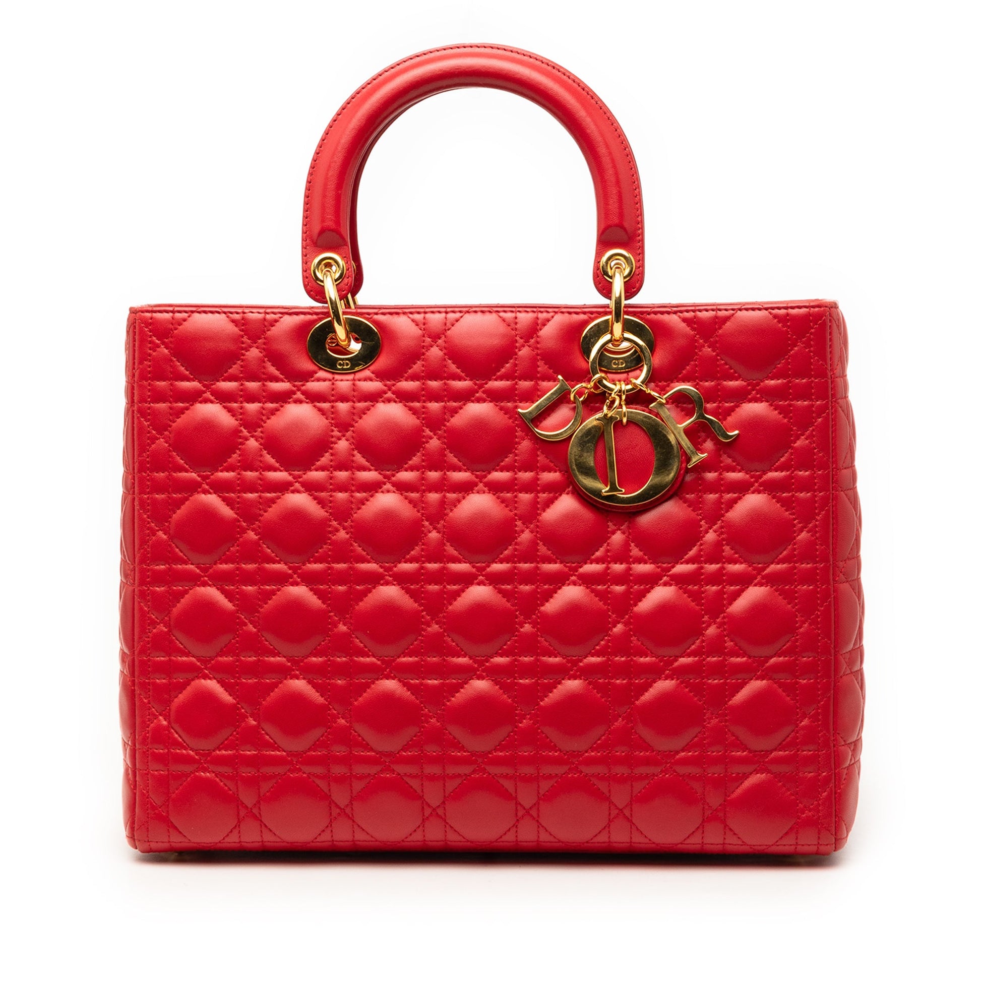 Dior Large Lambskin Cannage Lady Dior