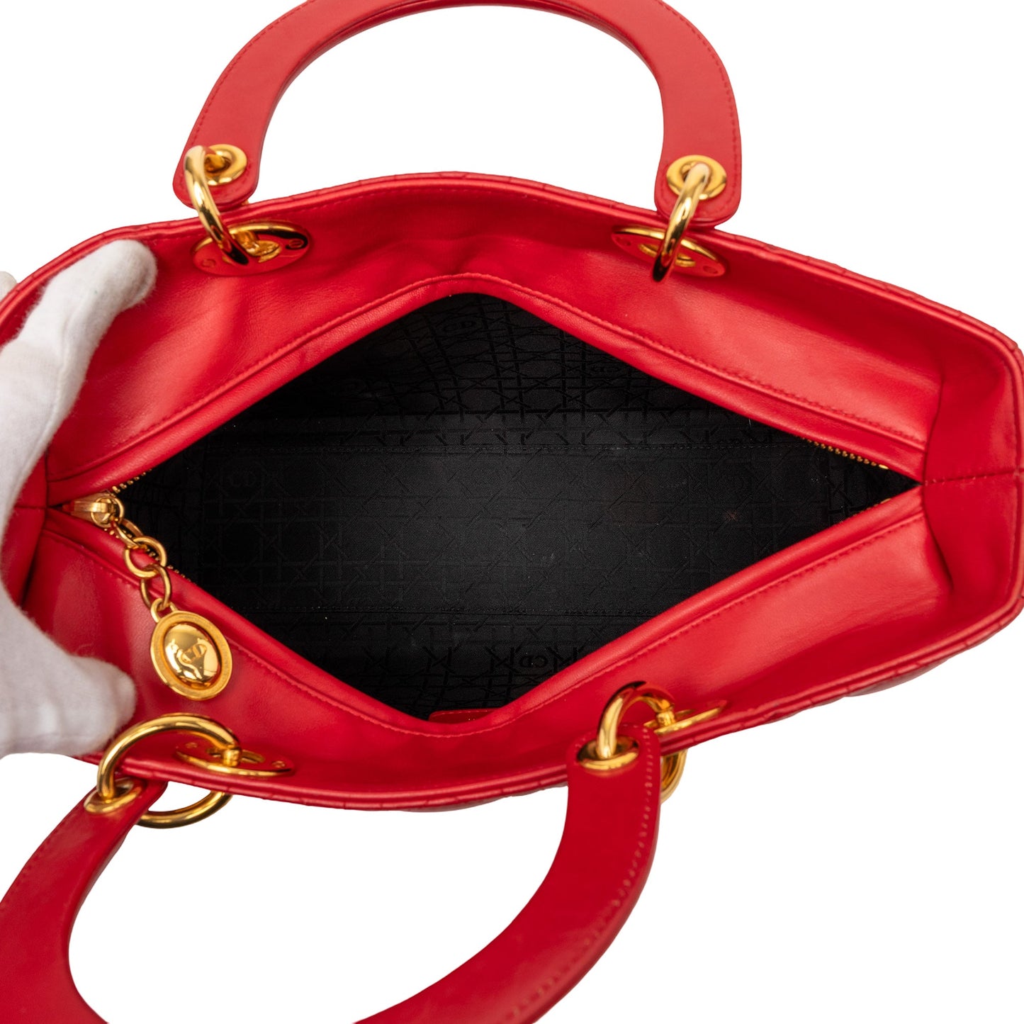 Dior Large Lambskin Cannage Lady Dior
